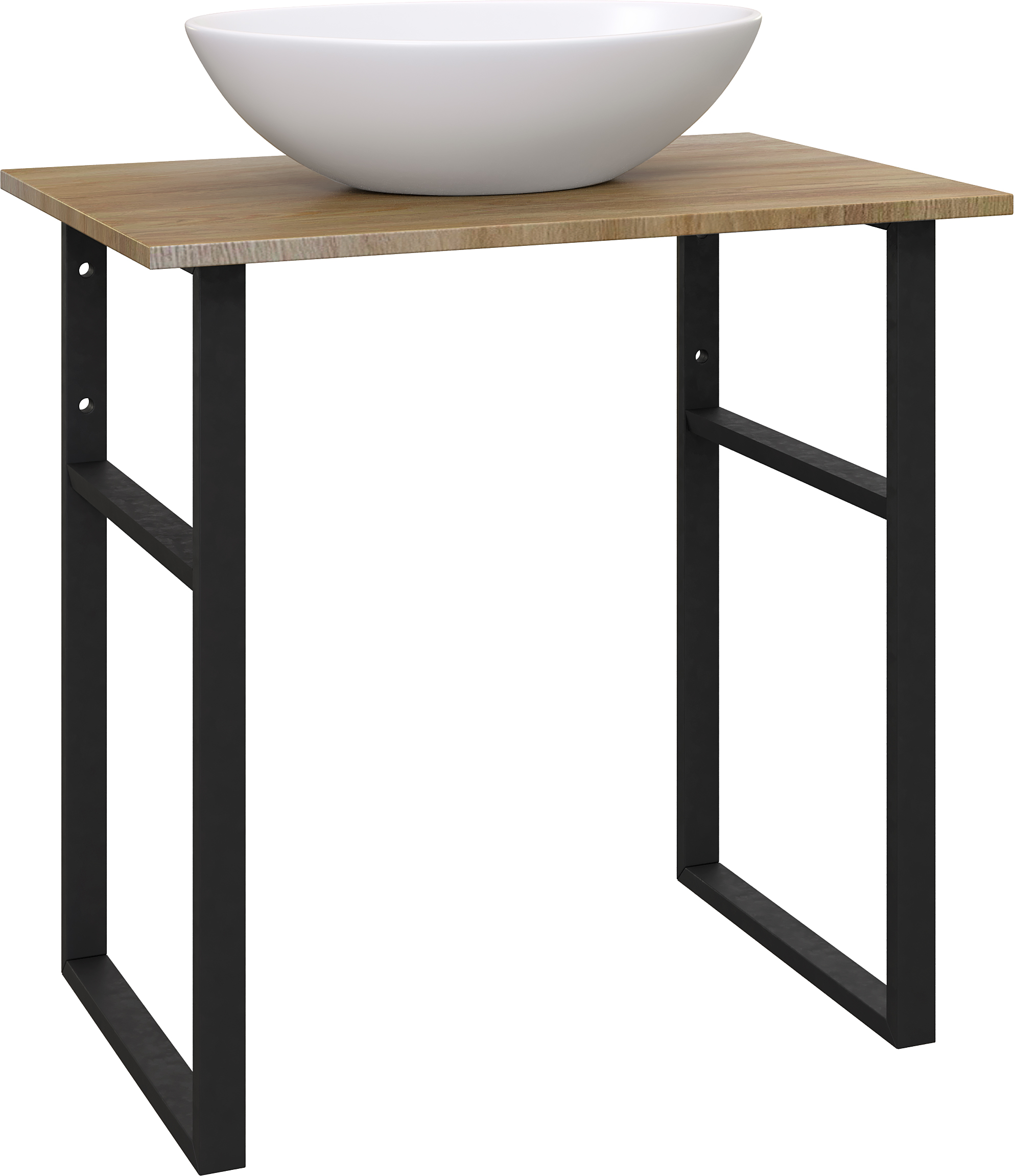 Консоль DIWO Элиста 80 светлое дерево, с раковиной Moduo 55 Leaf купить в Тамбове