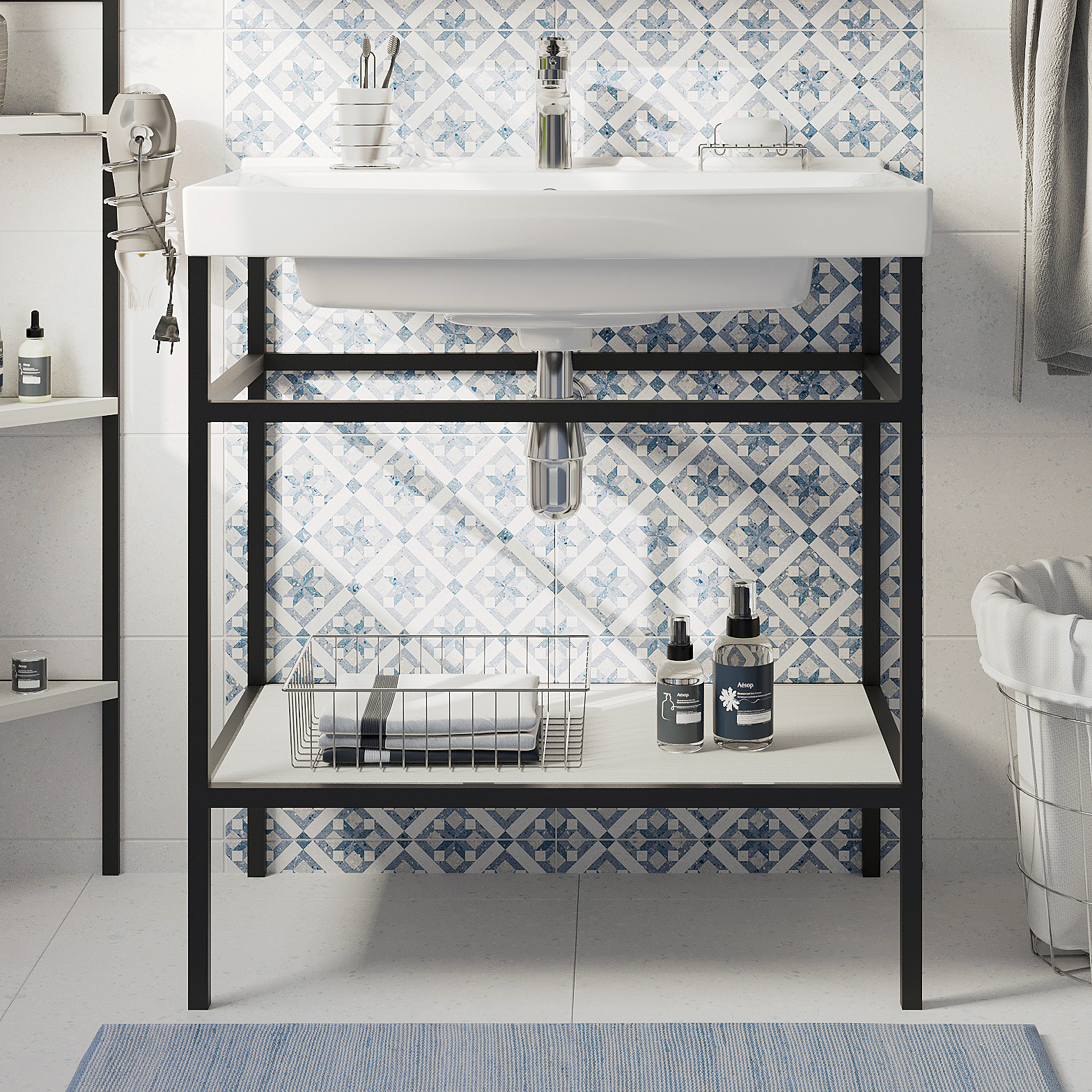 Консоль DIWO Смоленск 80 с раковиной Strim 80