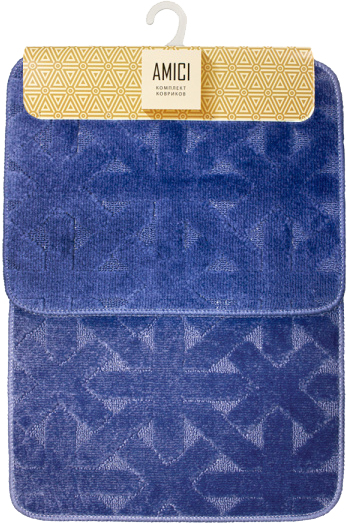  Комплект ковриков Dasch Элона HY-P21004 70x50, синий