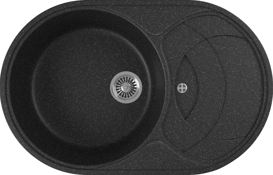 Мойка кухонная Domaci Бьелла DMC-18S черная