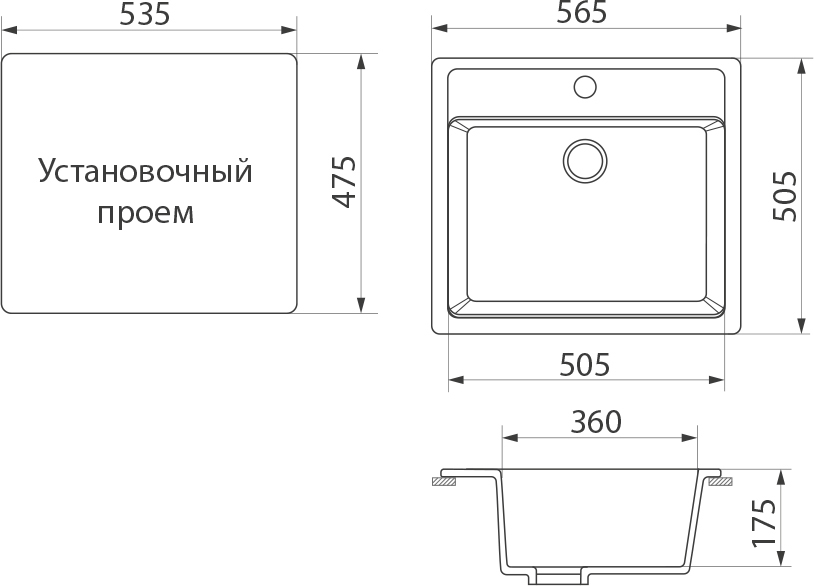 Мойка кухонная Domaci Бьелла DMC-06 черная купить в Тамбове