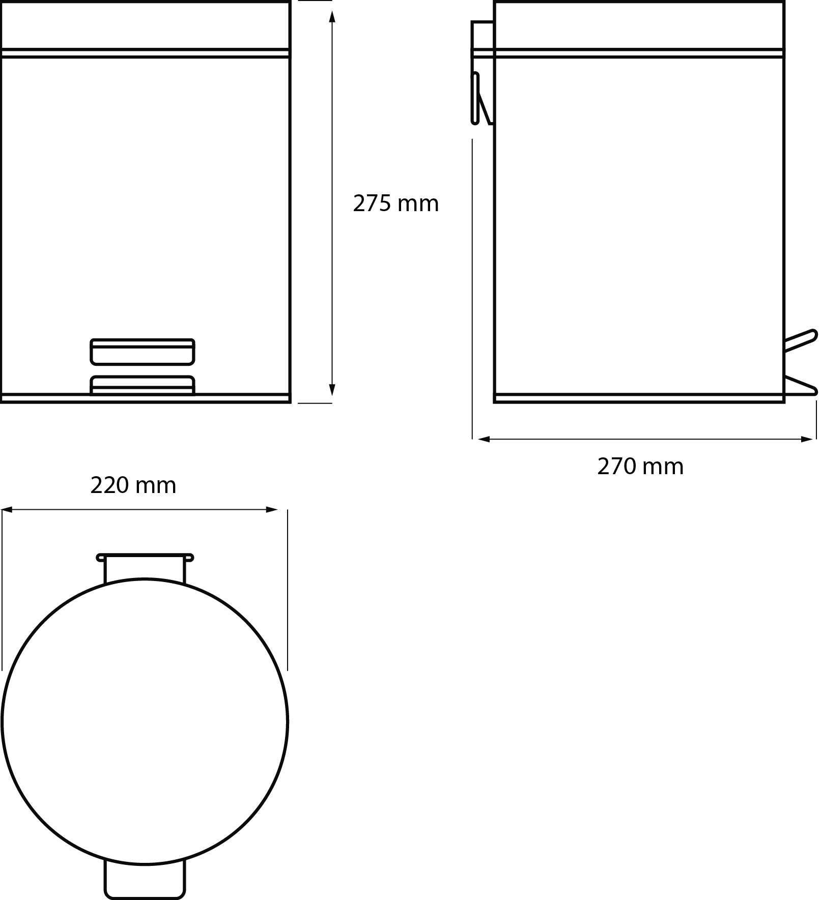 Мусорное ведро DEKOR BANYO Waste Bins 6011 02 02, 5 л купить в Тамбове
