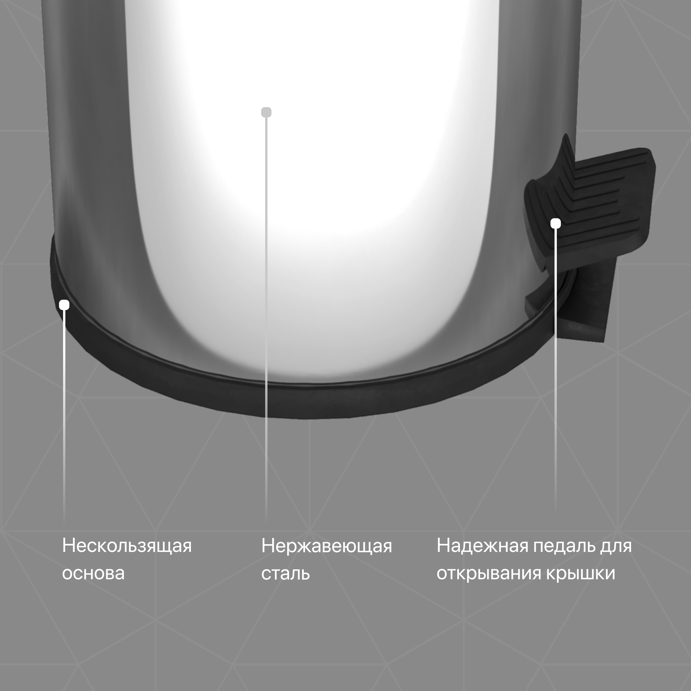 Мусорное ведро DEKOR BANYO Waste Bins 6011 02 02, 5 л купить в Тамбове