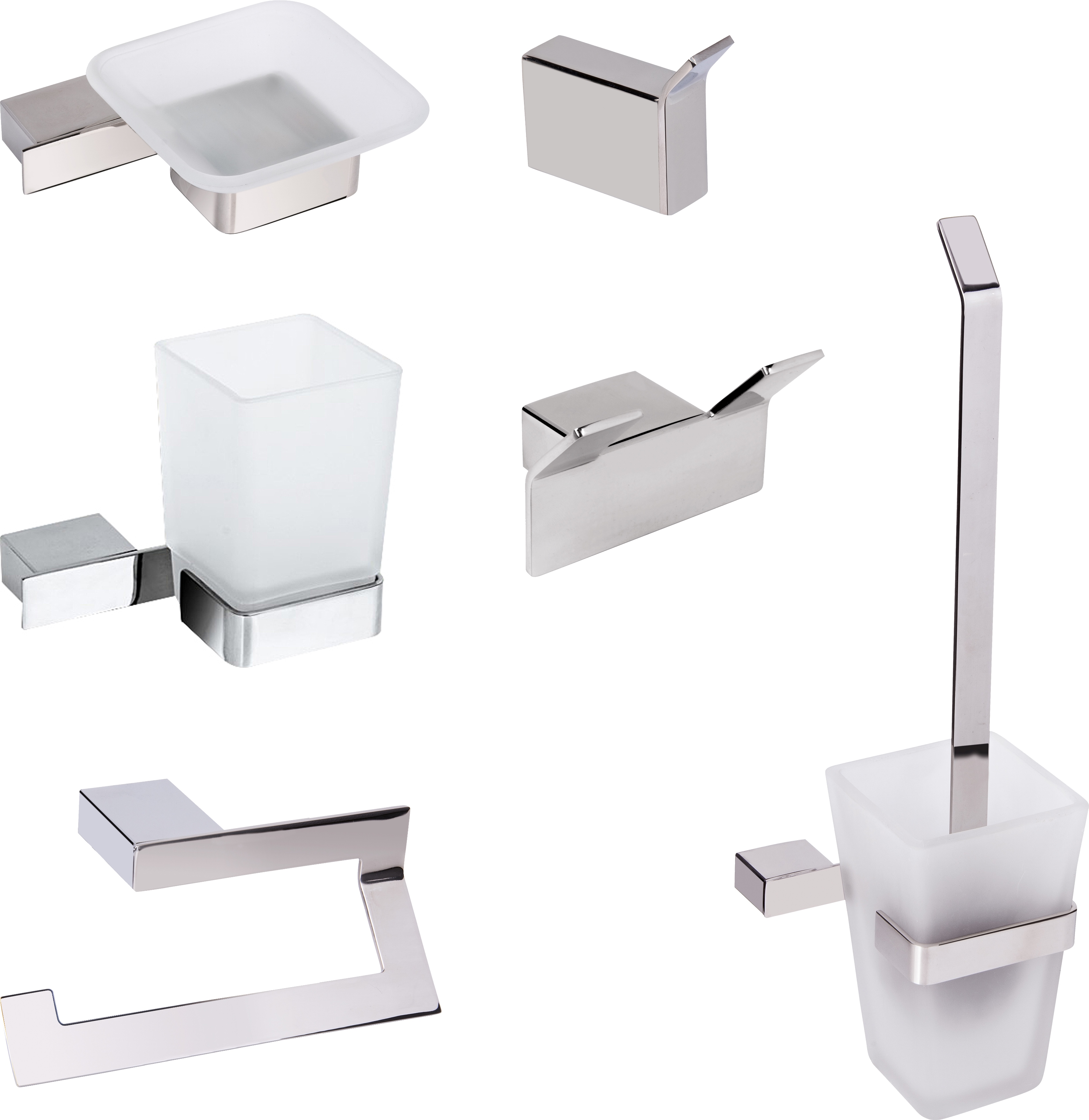 Набор Мыльница DEKOR BANYO SS 304 + Стакан + Ершик + Держатель + Крючок + Крючок 008 10 купить в Тамбове