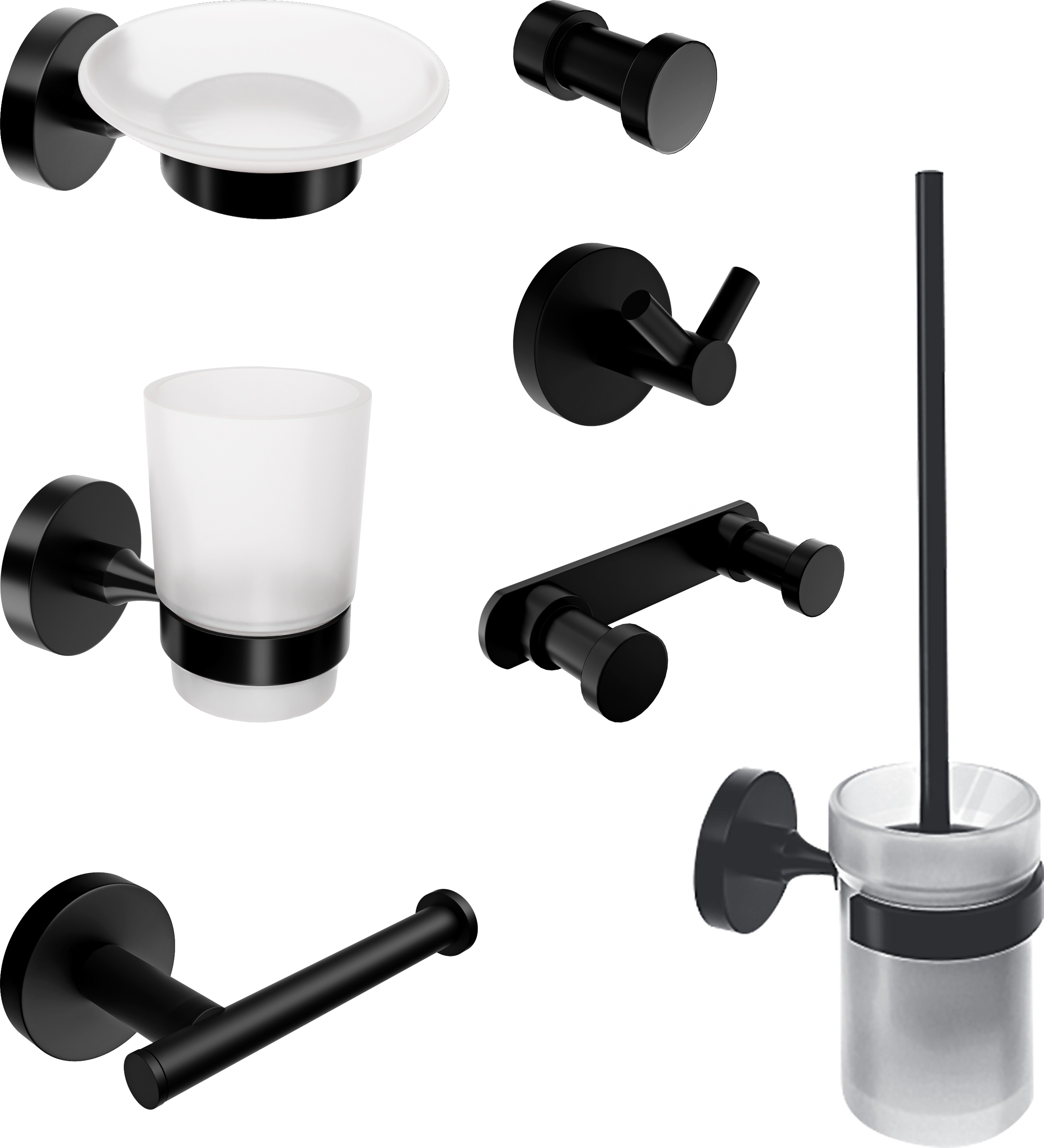 Набор Мыльница DEKOR BANYO Alina Black A40 405 04 черная + Стакан A40 406 04 + Ершик A40 6009 04 + Держатель A40 407 04 + Крючок A40 408 04 + Крючок A40 408 01 04 + Крючок A40 408 14 купить в Тамбове