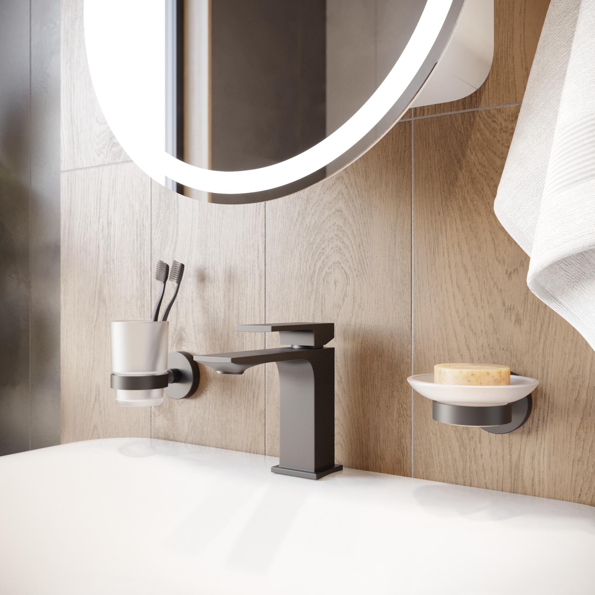 Набор Мыльница DEKOR BANYO Alina Black A40 405 04 черная + Стакан A40 406 04 + Ершик A40 6009 04 + Держатель A40 407 04 + Крючок A40 408 04 + Крючок A40 408 01 04 + Крючок A40 408 14 купить в Тамбове