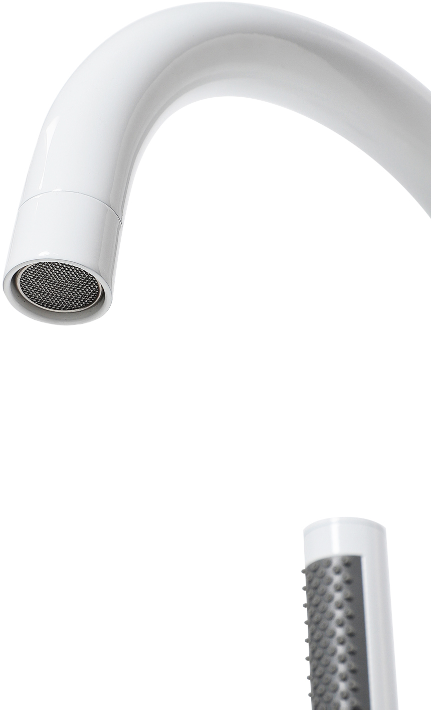 Напольный смеситель для ванны с душем STWORKI Эстерсунд белый купить в Тамбове