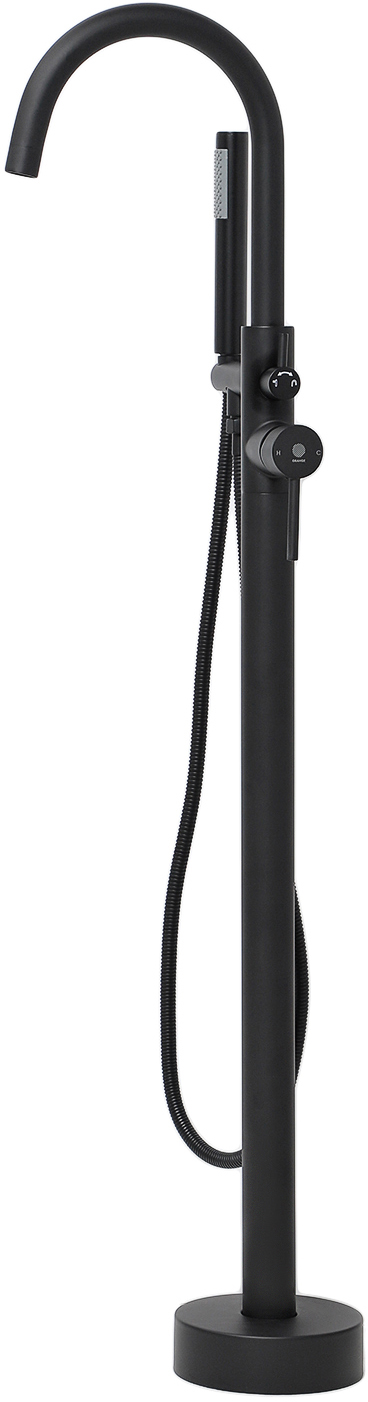 Напольный смеситель для ванны с душем STWORKI Эстерсунд черный купить в Тамбове