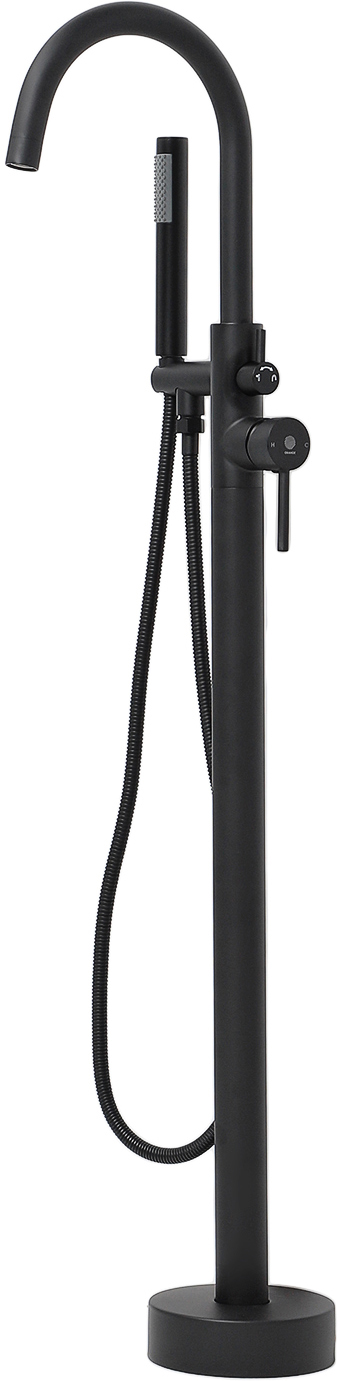 Напольный смеситель для ванны с душем STWORKI Эстерсунд черный купить в Тамбове