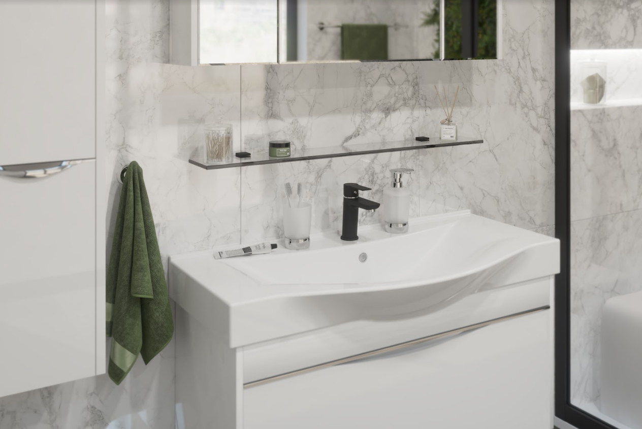 Полка STWORKI Glass Shelf 90 полкодержатели черные купить в Тамбове