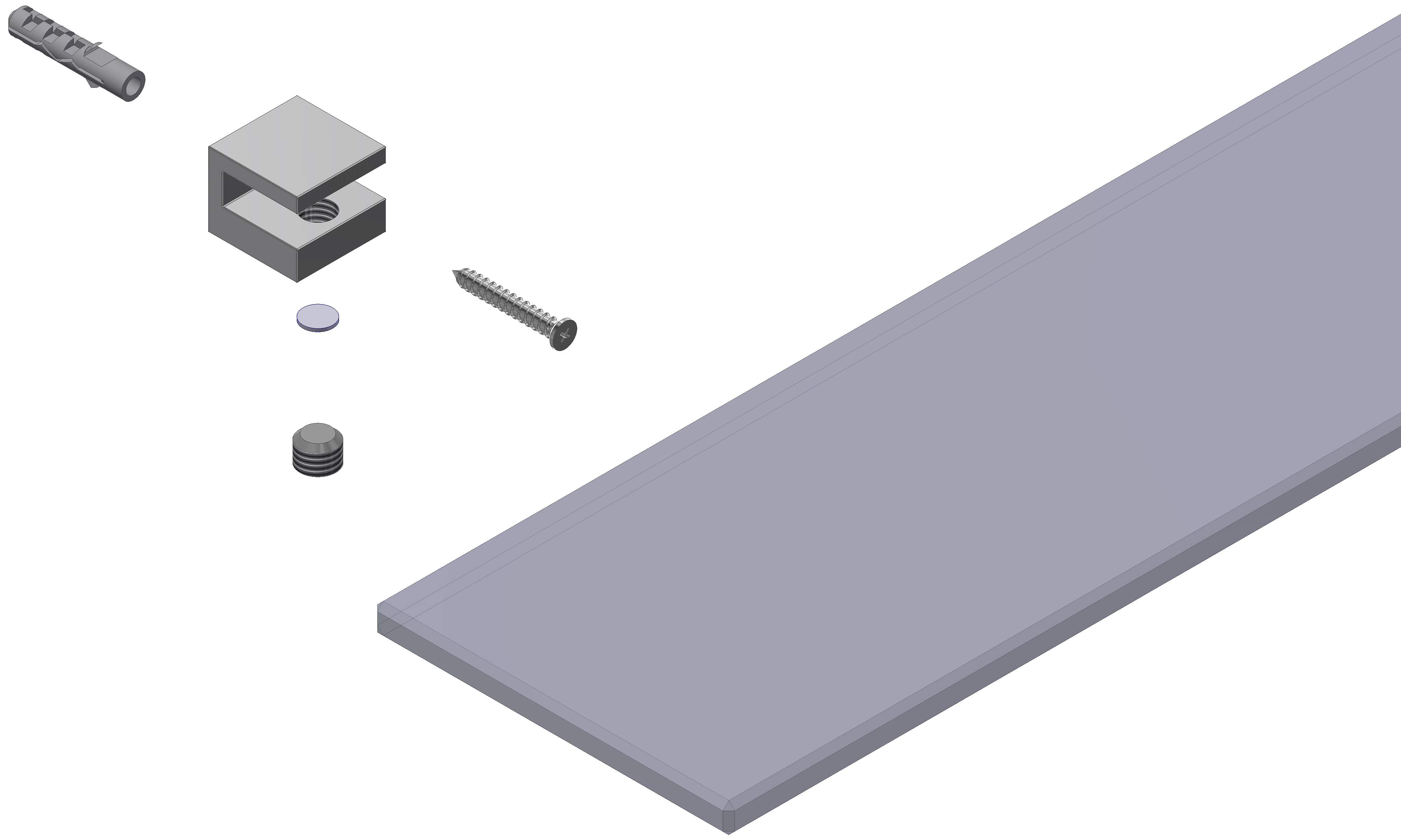 Полка STWORKI Glass Shelf 90 полкодержатели черные купить в Тамбове