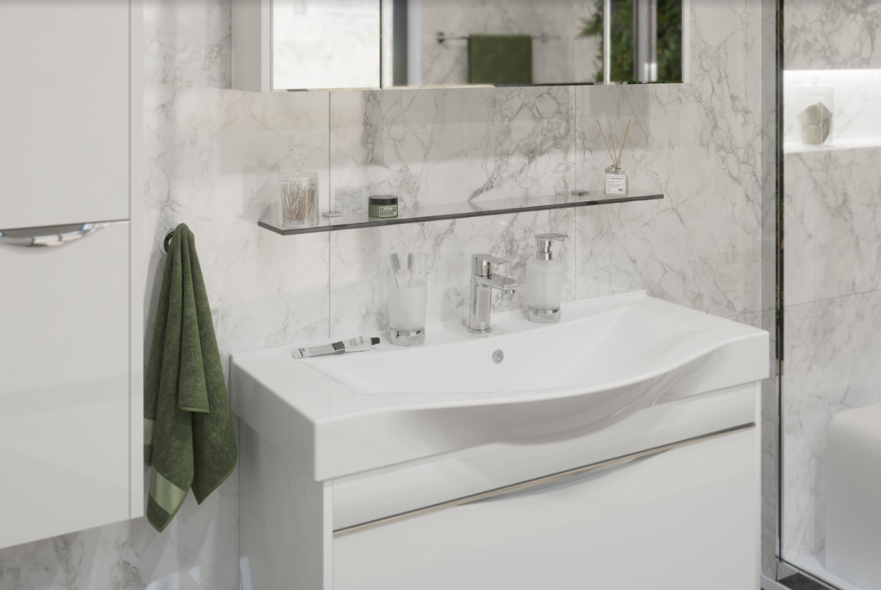 Полка STWORKI Glass Shelf 90 полкодержатели хром купить в Тамбове