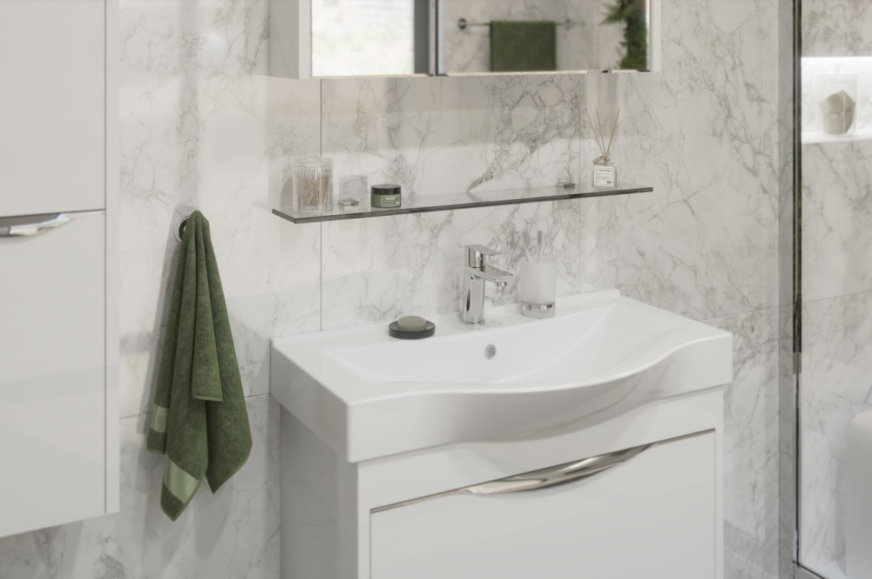 Полка STWORKI Glass Shelf 80 полкодержатели хром купить в Тамбове
