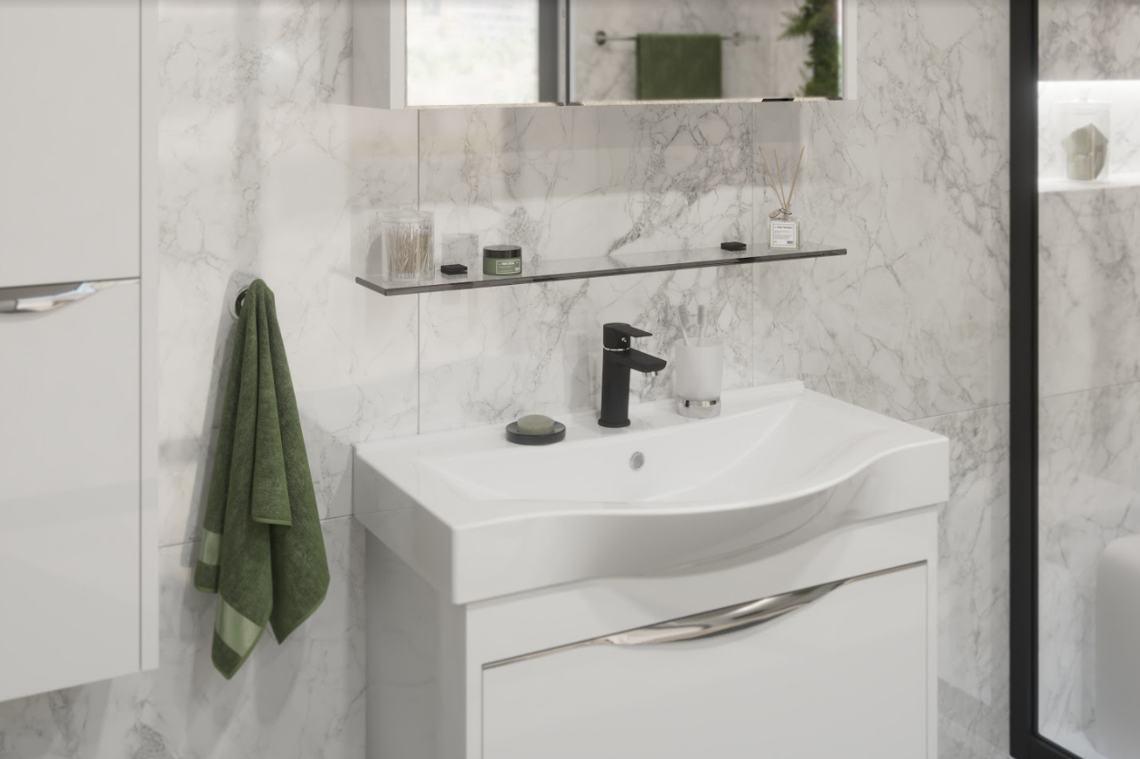 Полка STWORKI Glass Shelf 80 полкодержатели черные купить в Тамбове