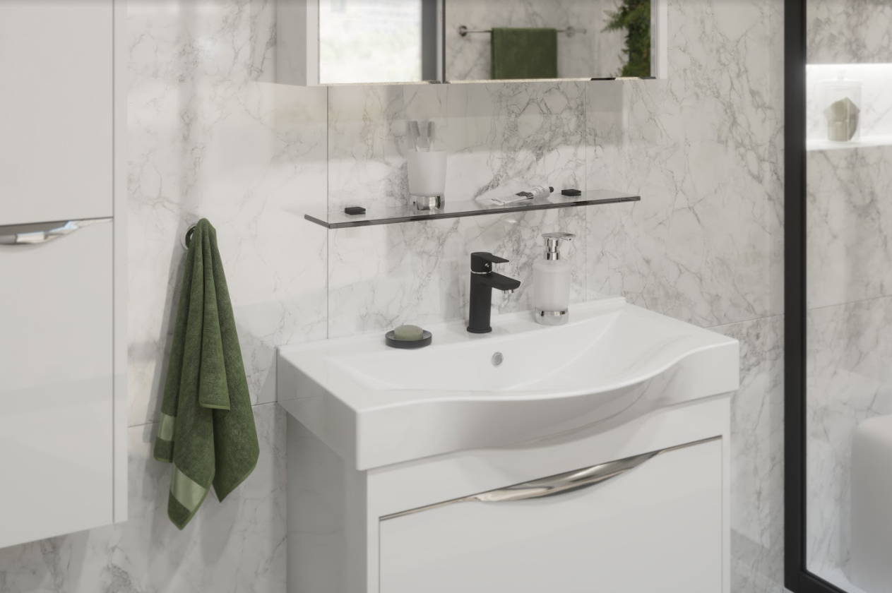 Полка STWORKI Glass Shelf 70 полкодержатели черные купить в Тамбове
