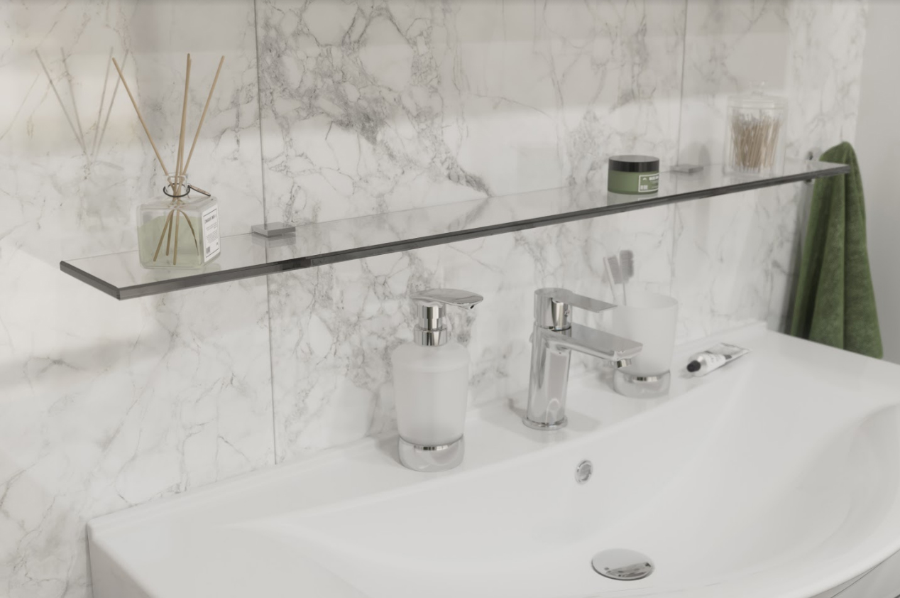 Полка STWORKI Glass Shelf 100 полкодержатели хром купить в Тамбове