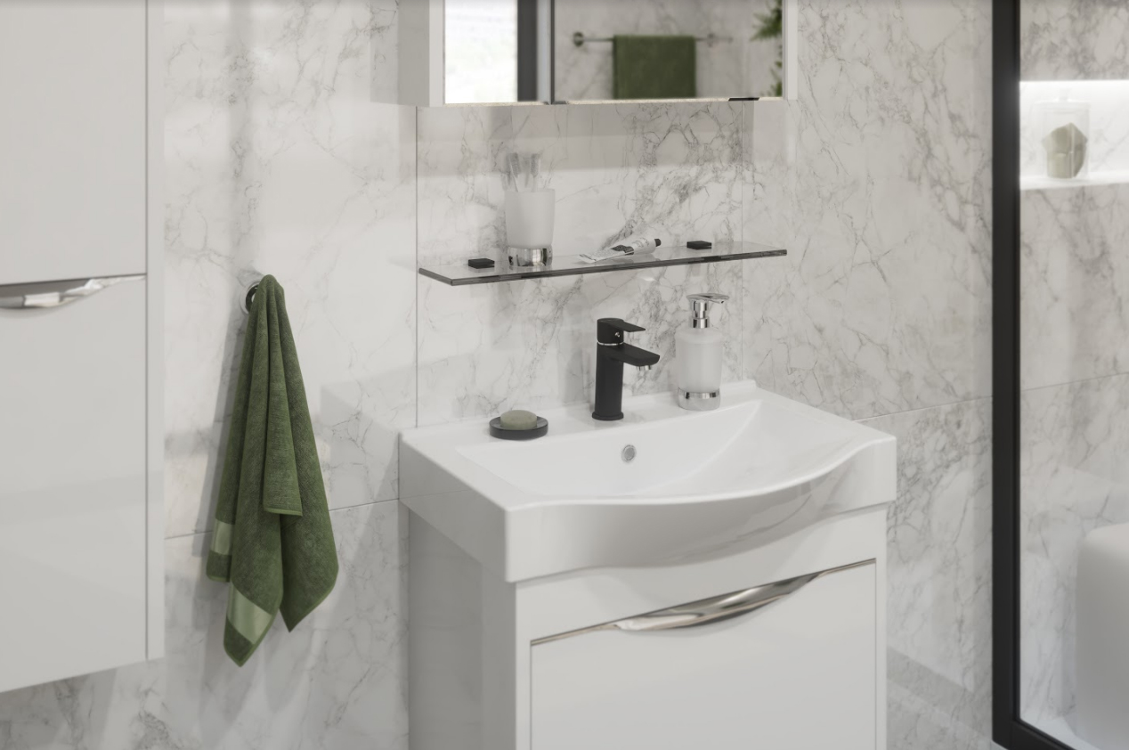 Полка STWORKI Glass Shelf 60 полкодержатели черные купить в Тамбове