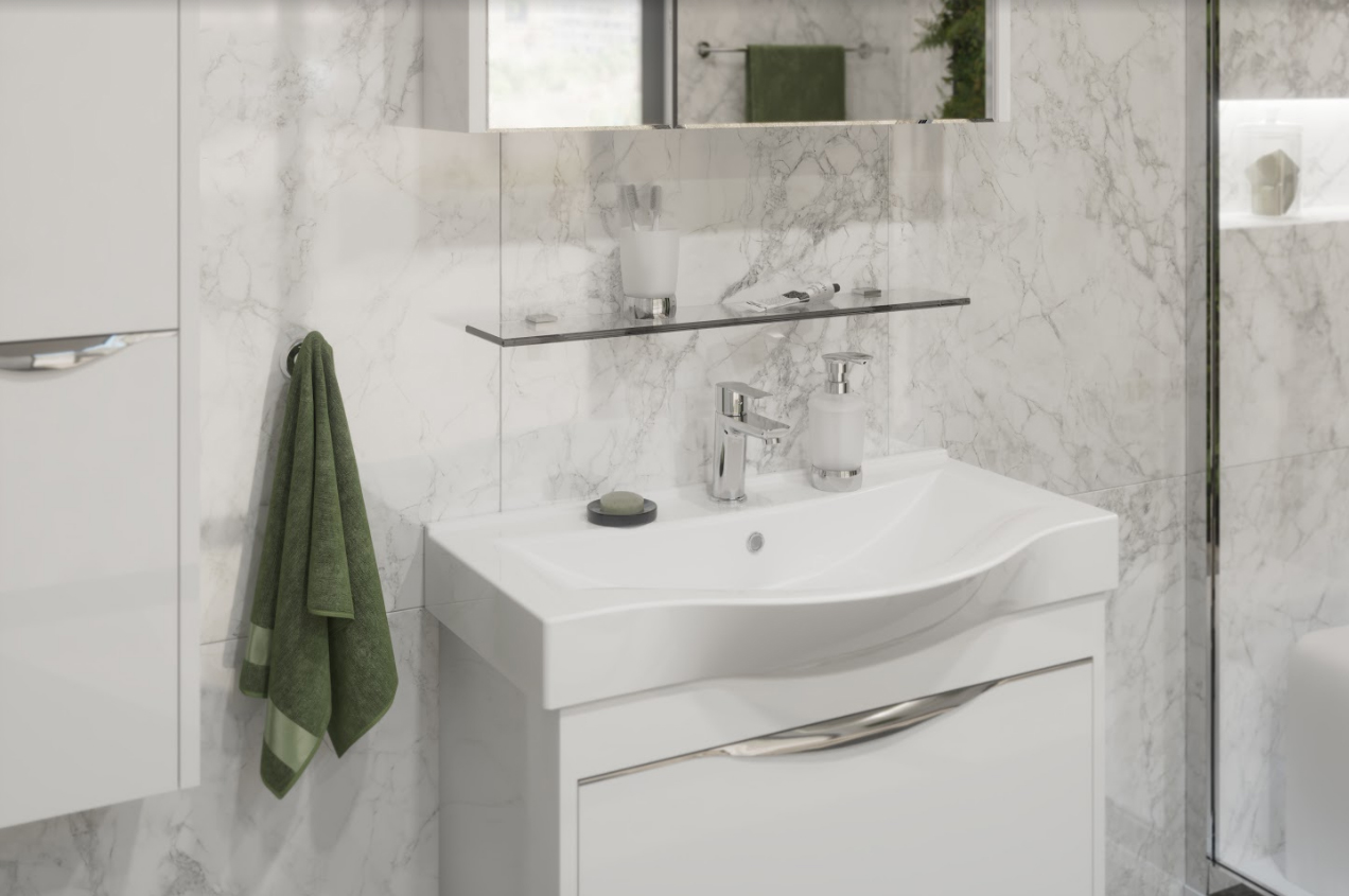 Полка STWORKI Glass Shelf 70 полкодержатели хром купить в Тамбове
