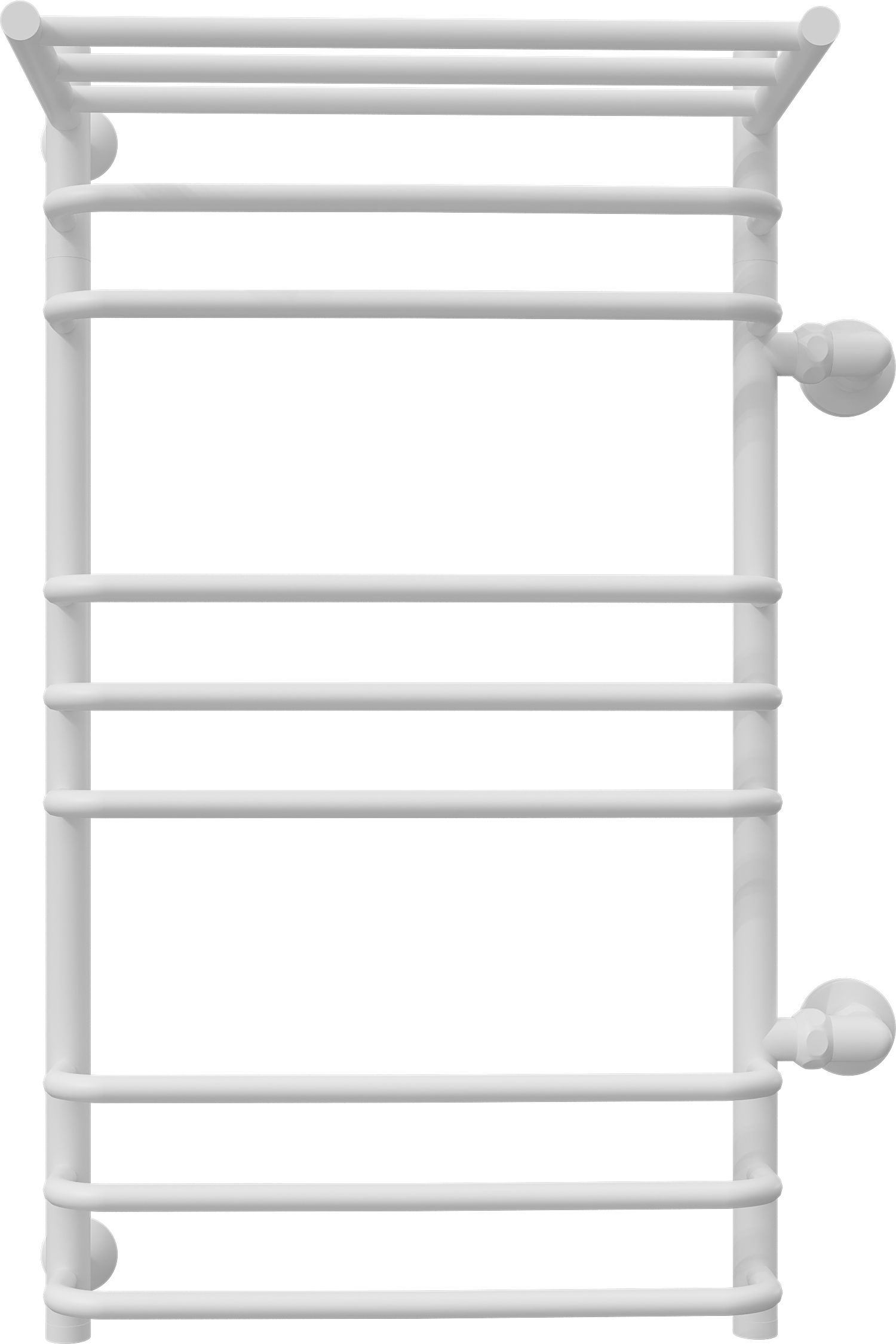 Полотенцесушитель водяной EWRIKA Сафо ИДЗ 100х50, белый, с полкой, с боковым подключением 50 справа