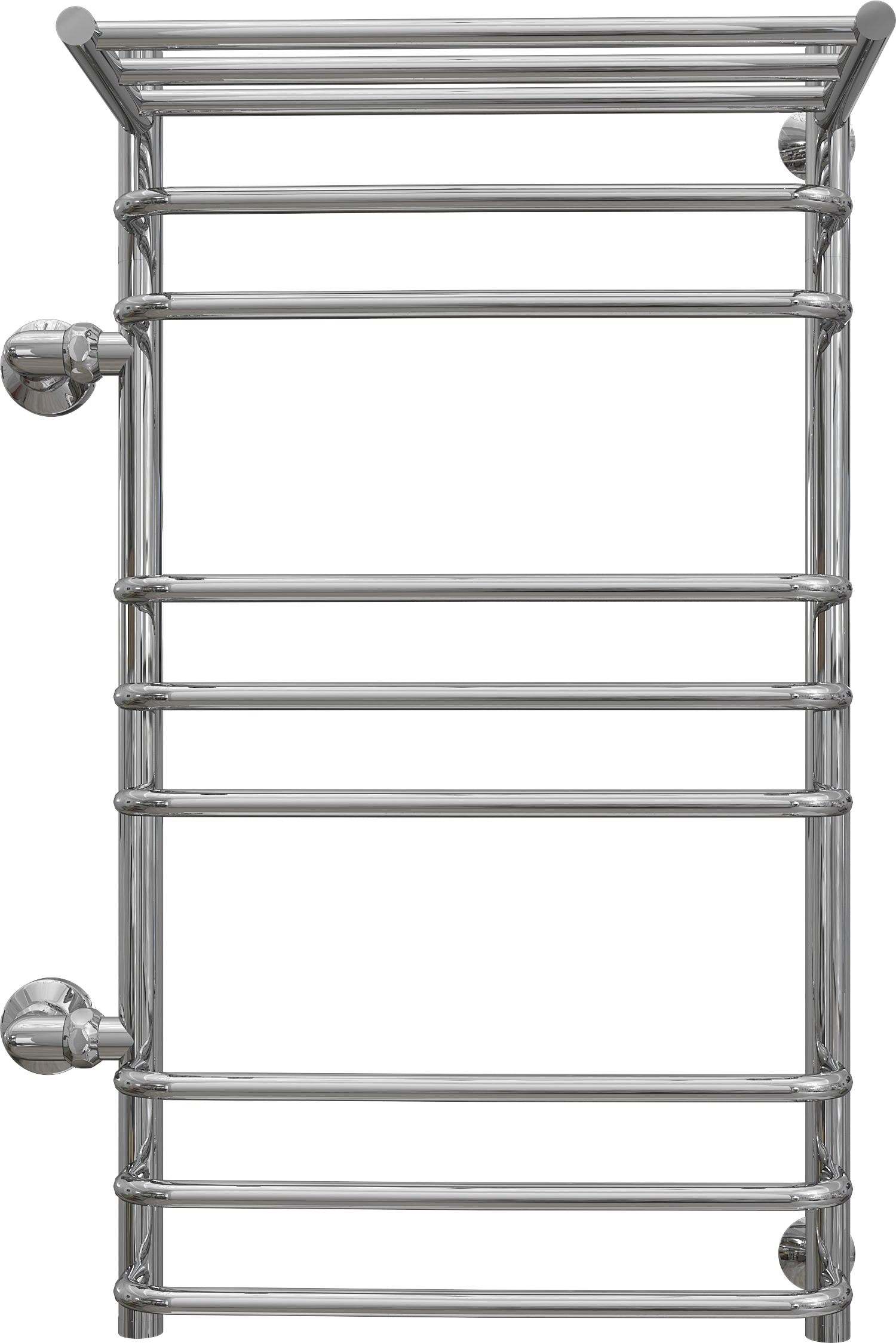 Полотенцесушитель водяной EWRIKA Сафо ИДЗ 100х50, хром, с полкой, с боковым подключением 50 слева