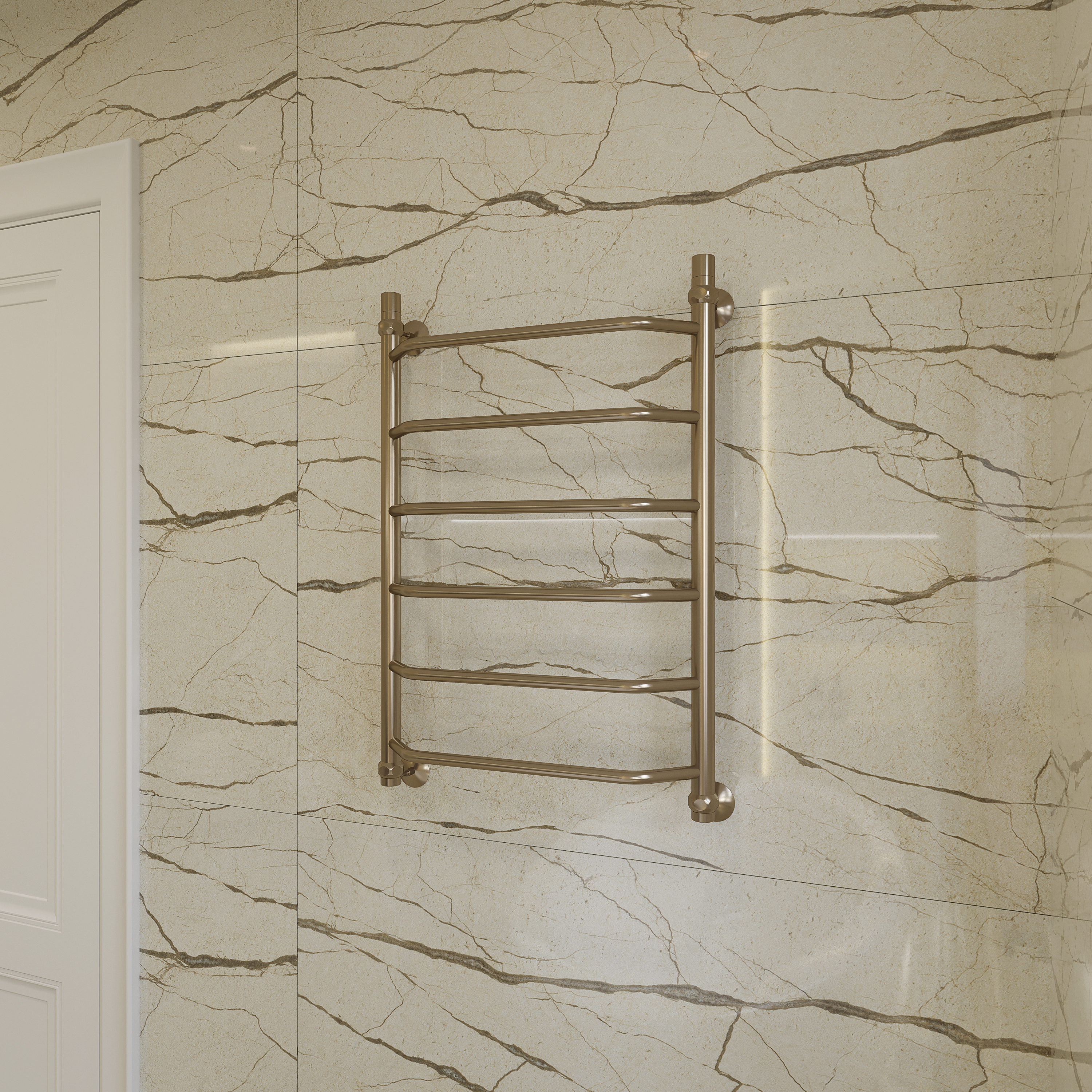 Полотенцесушитель водяной EWRIKA Сафо T 80х50, состаренная бронза