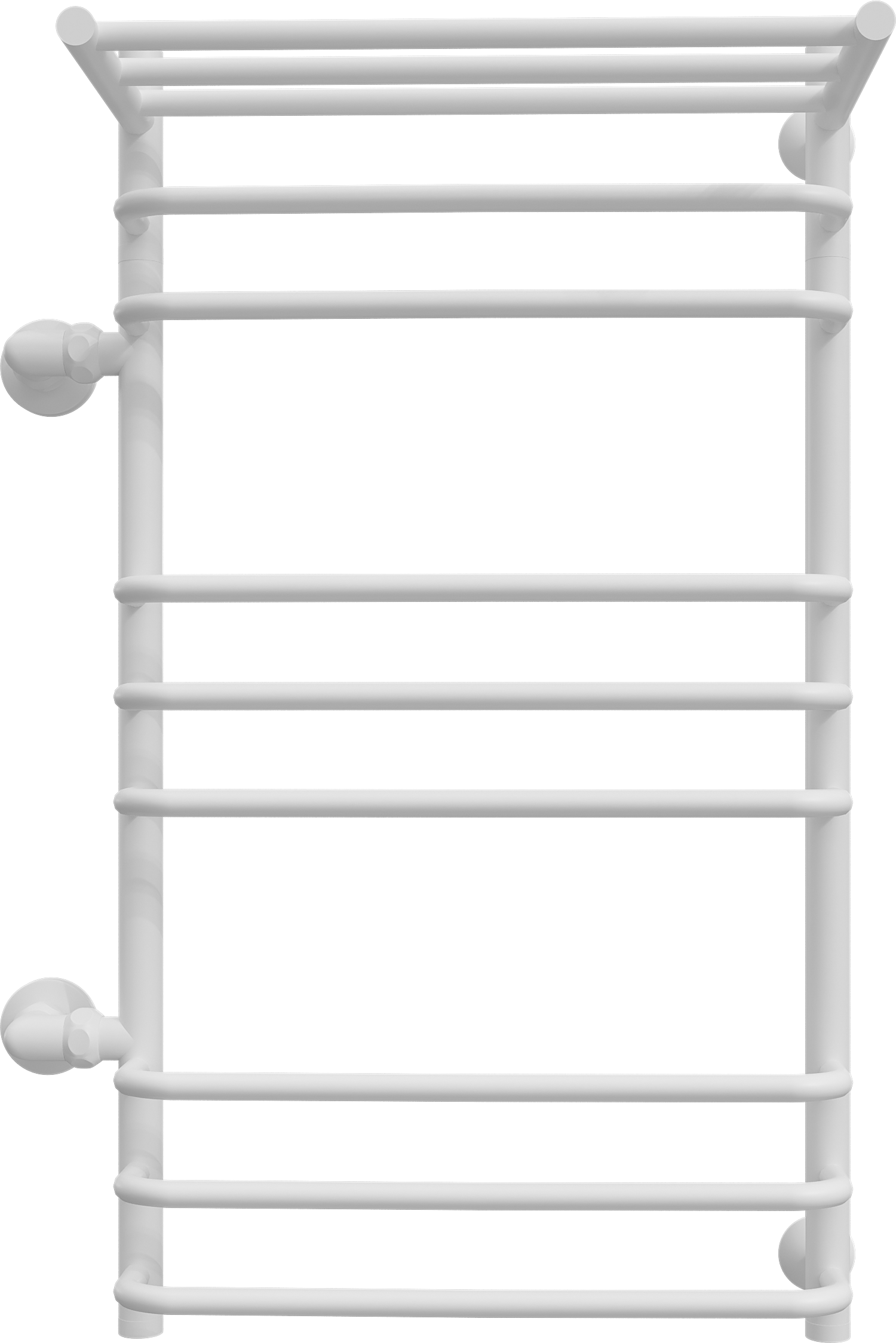 Полотенцесушитель водяной EWRIKA Сафо ИДЗ 100х50, белый, с полкой, с боковым подключением 50 слева