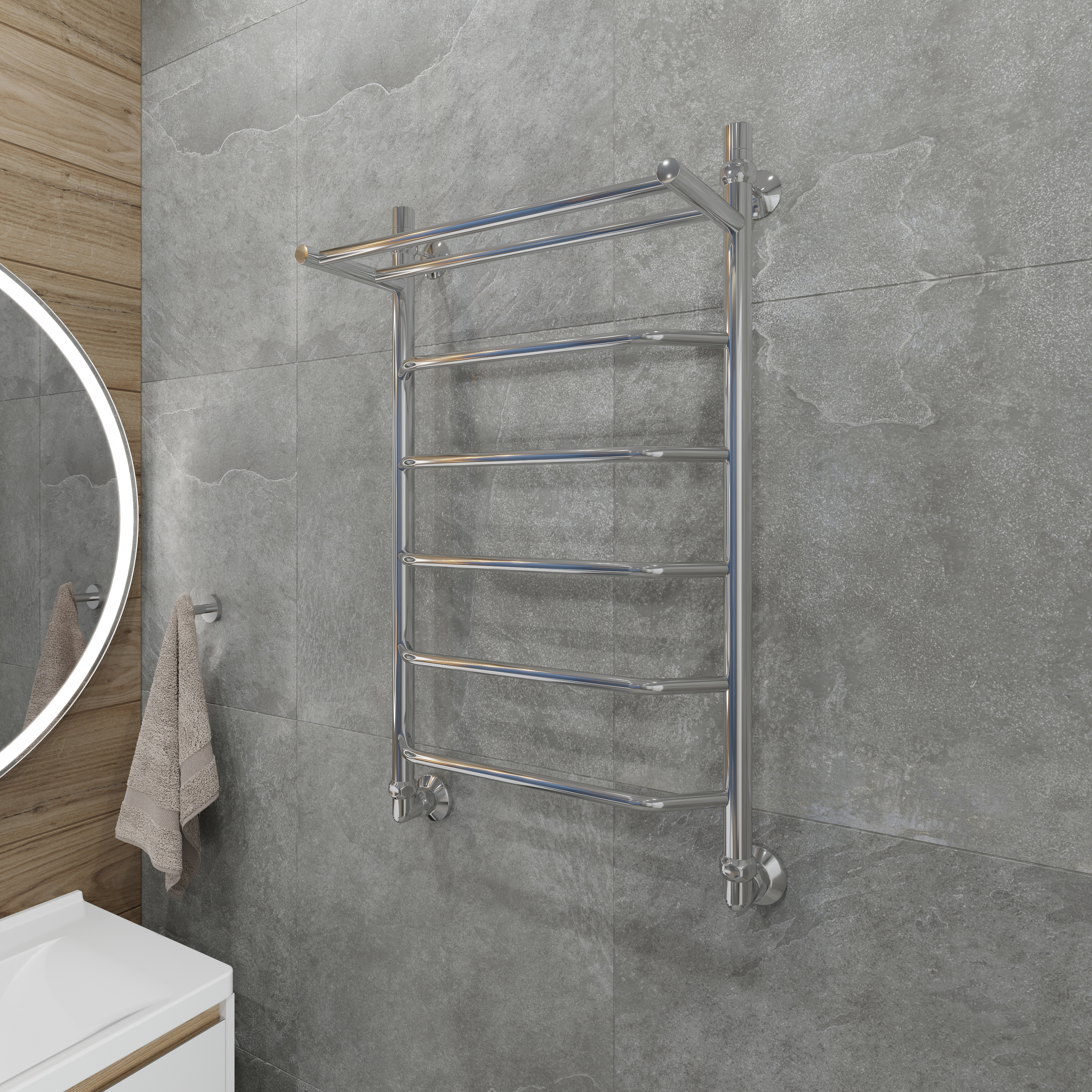 Полотенцесушитель водяной EWRIKA Сафо FТ 80х50, хром