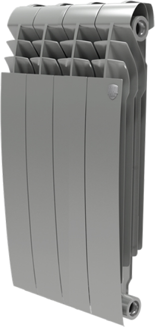 Радиатор биметаллический Royal Thermo BiLiner 500 4 секции, silver satin