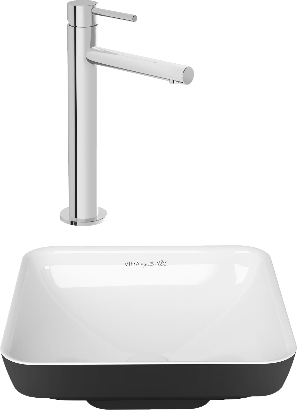 Комплект Раковина VitrA Water jewels 4441B097 квадратная + Смеситель VitrA Origin для раковины