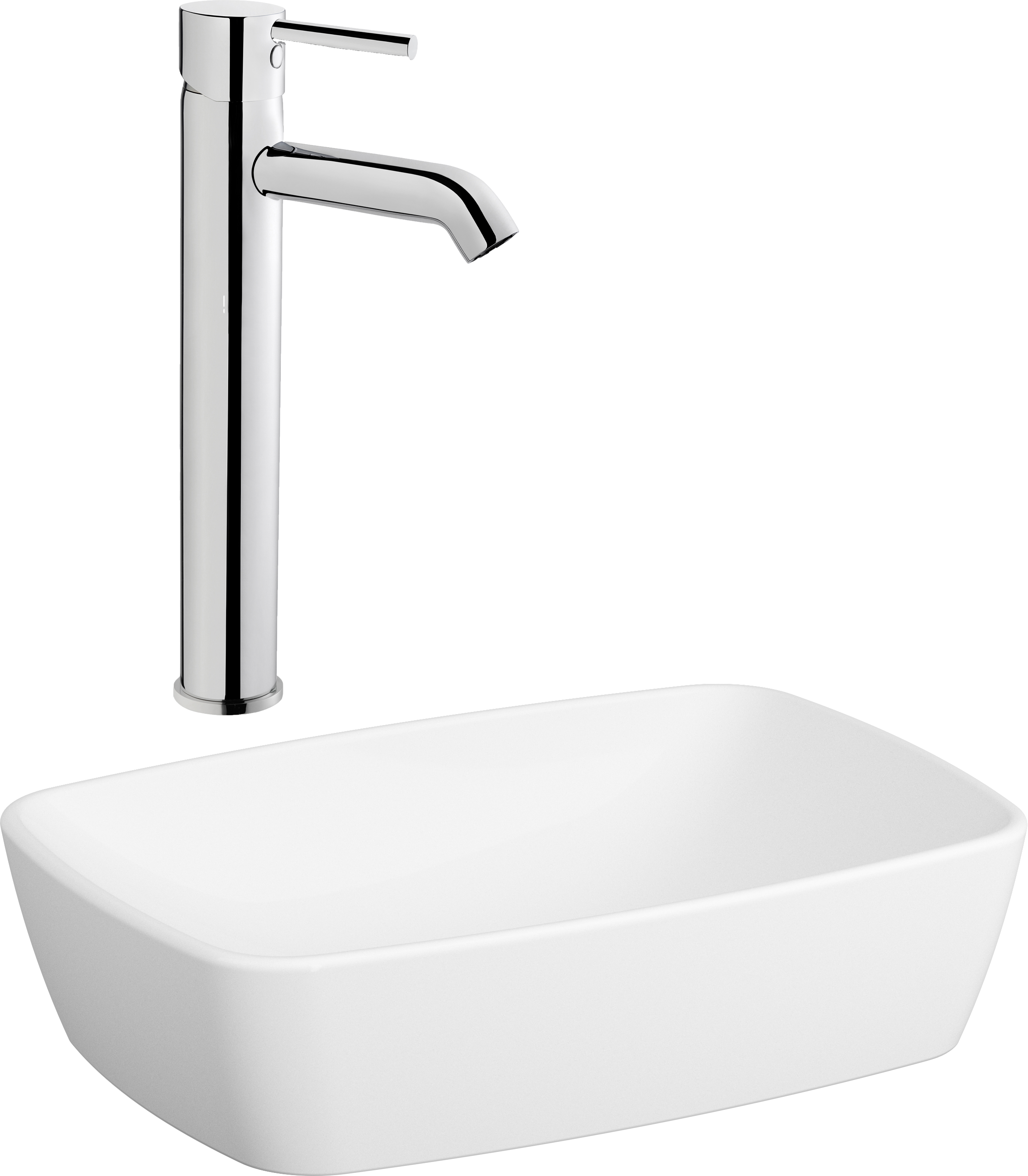 Комплект Раковина VitrA Shift 7075B003 белая + Смеситель VitrA Minimax S для раковины