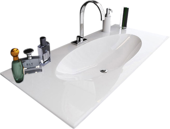 Мебельная раковина Clarberg Элеганс 1000 белый