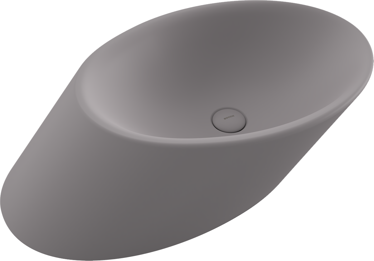 Накладная раковина BOCCHI Vessel 1013-006-0125 72 матовая серая, овальная