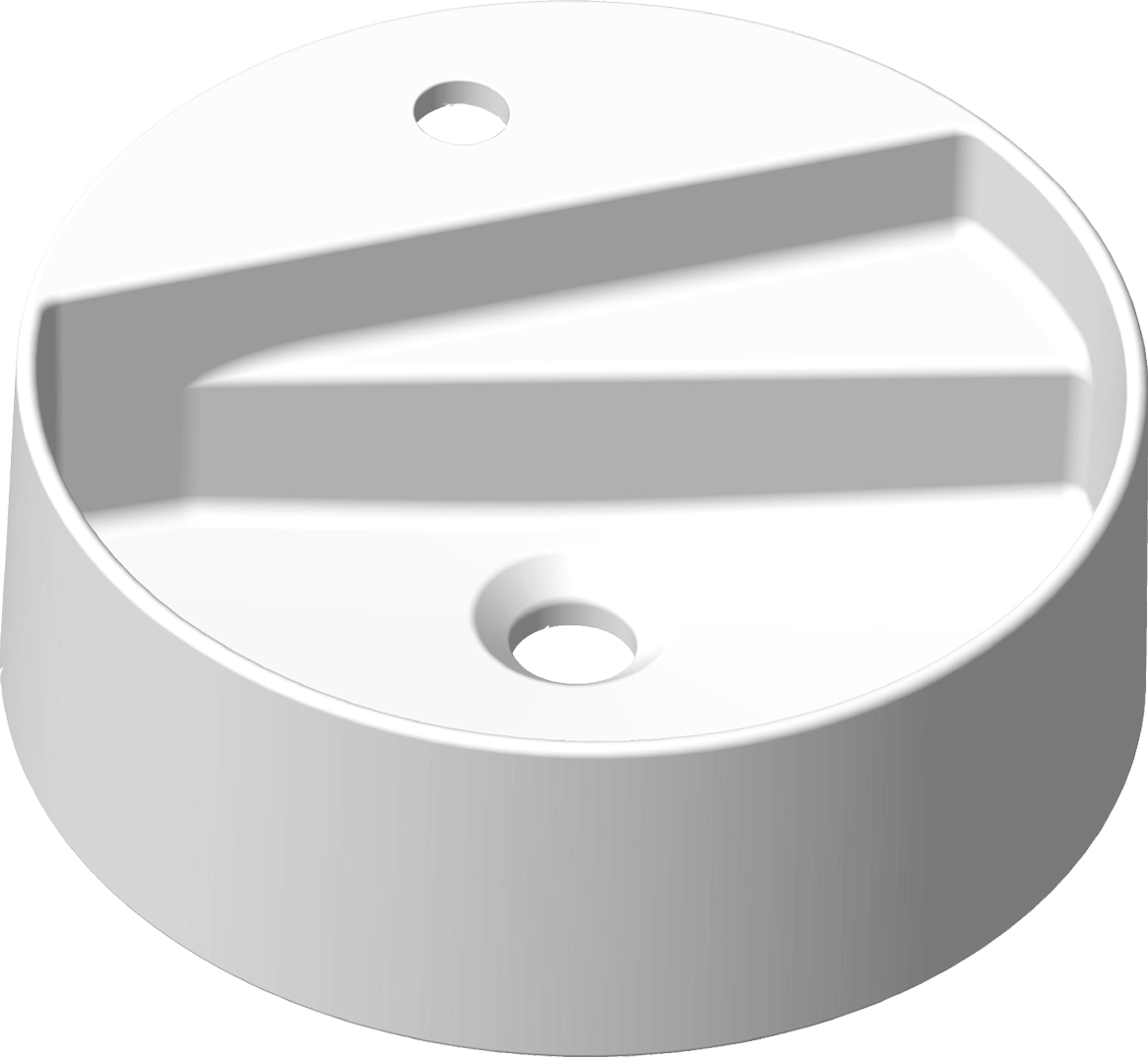 Накладная раковина Seramiksan Livello 42 белая, круглая, фаянс, с 1 отверстием под смеситель