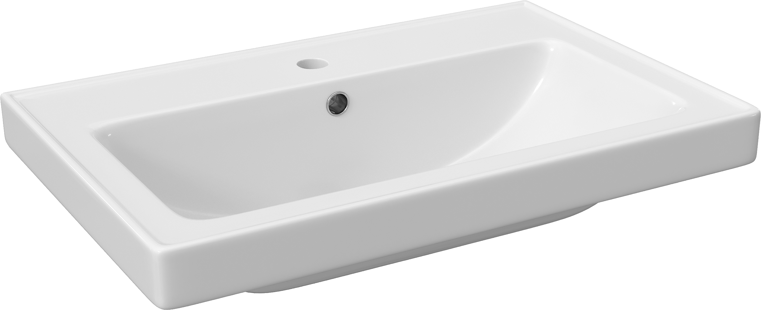 Мебельная раковина DIWO Сочи 60 прямоугольная, фаянсовая, белая