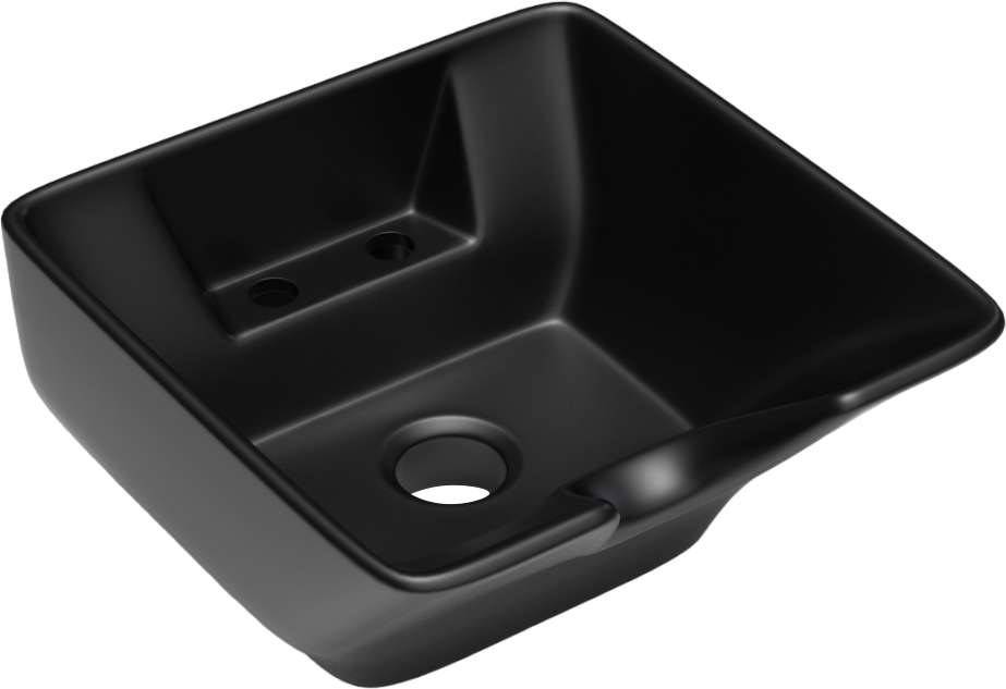 Мебельная раковина STWORKI 45557-110 матовая черная, для парикмахерской