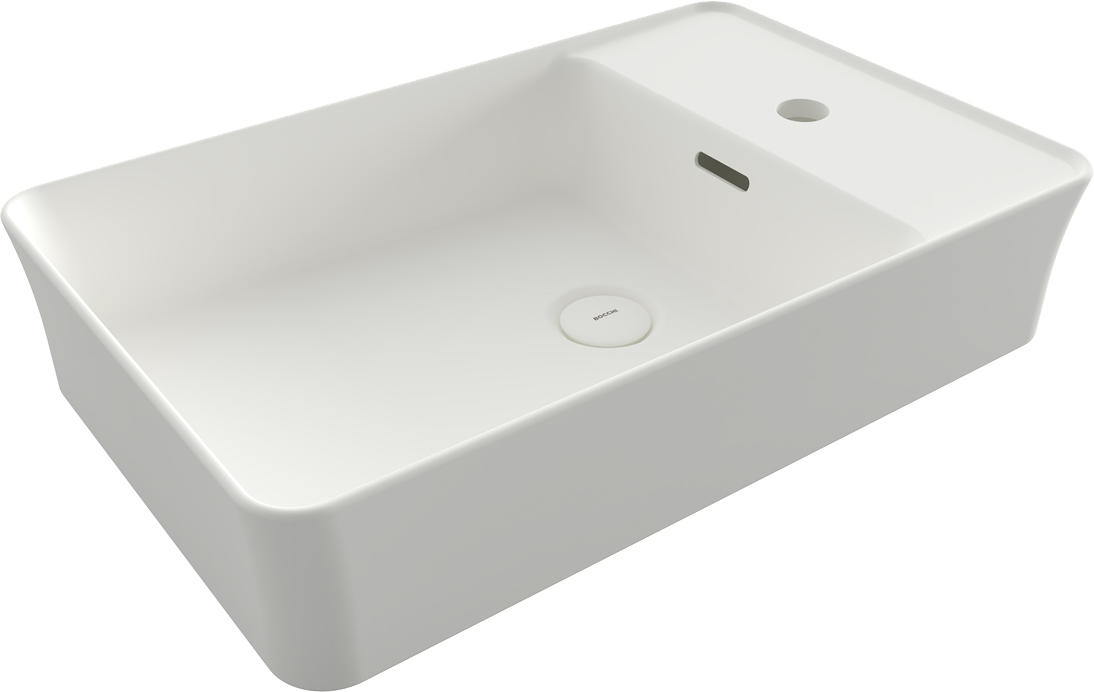 Накладная раковина BOCCHI Sottile 1479-001-0126 60 глянцевая белая, прямоугольная