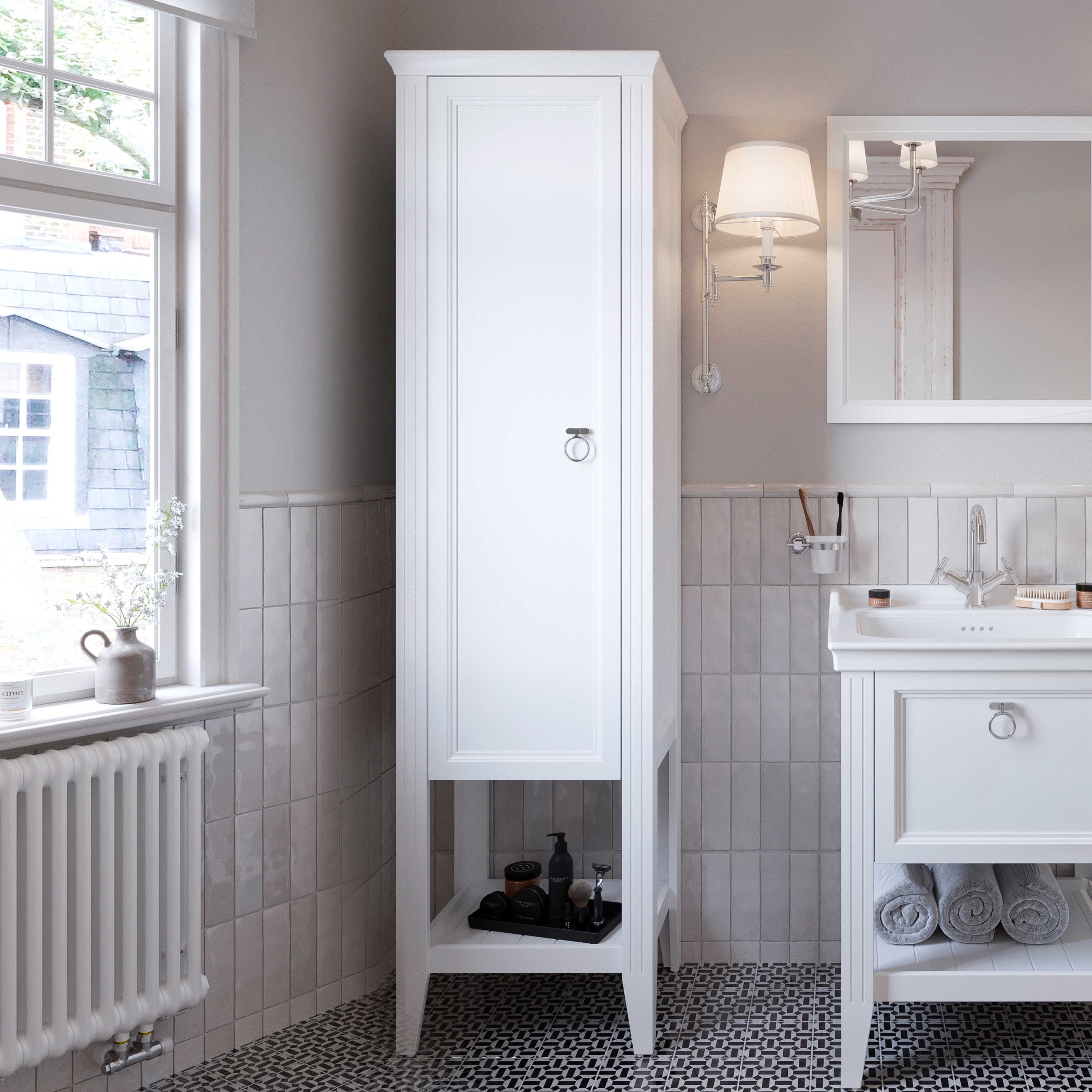 Шкаф-пенал VitrA Valarte Valarte 55 матовый белый L