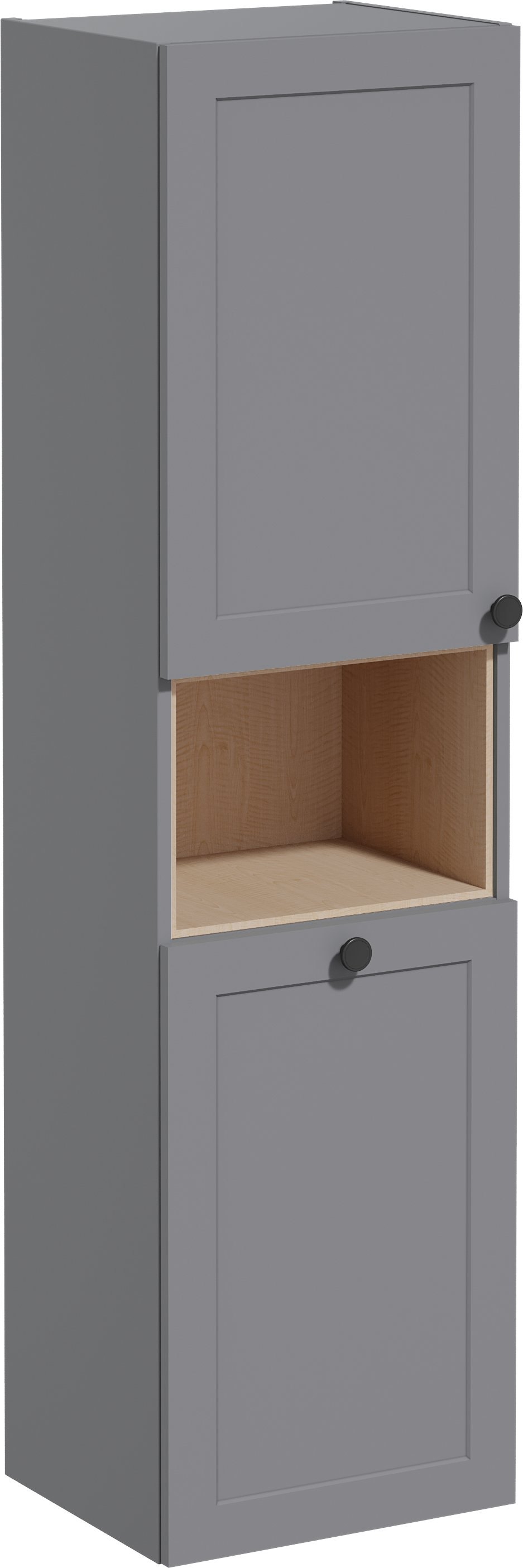 Шкаф-пенал VitrA Root Classic 40 L, с бельевой корзиной, серый