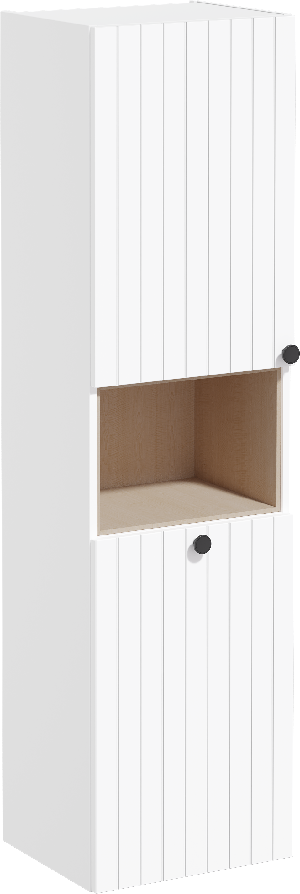 Шкаф-пенал VitrA Root Groove 40 L, с бельевой корзиной, белый