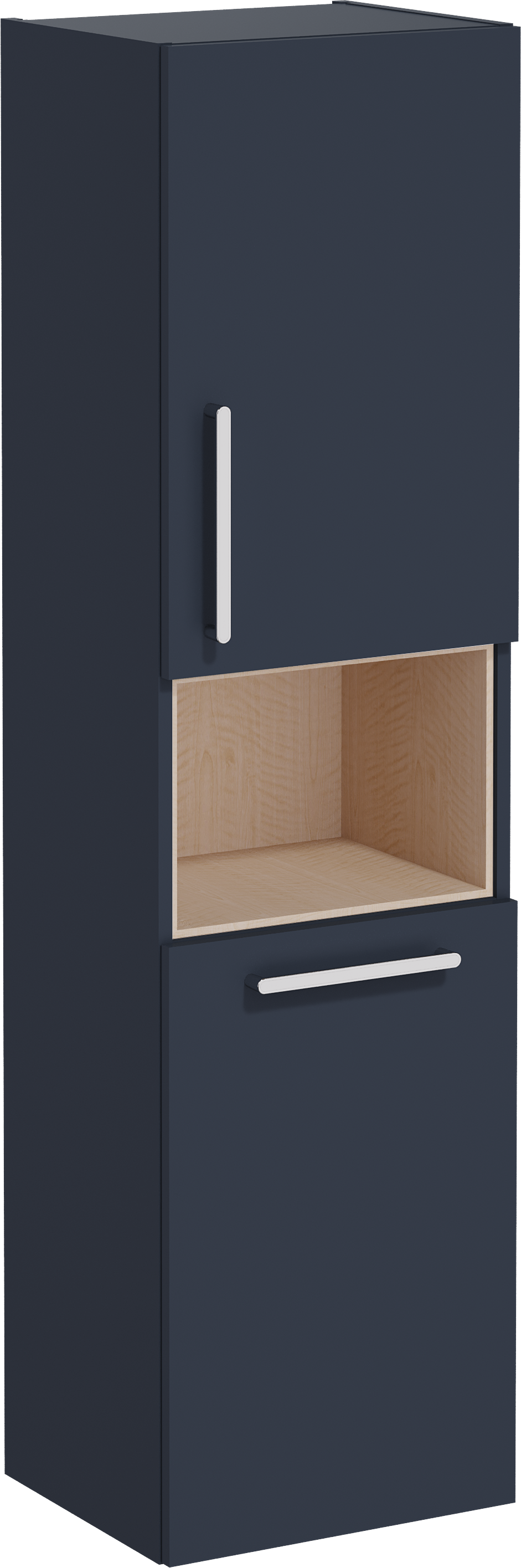 Шкаф-пенал VitrA Root Flat 40 R, с бельевой корзиной, темно-синий