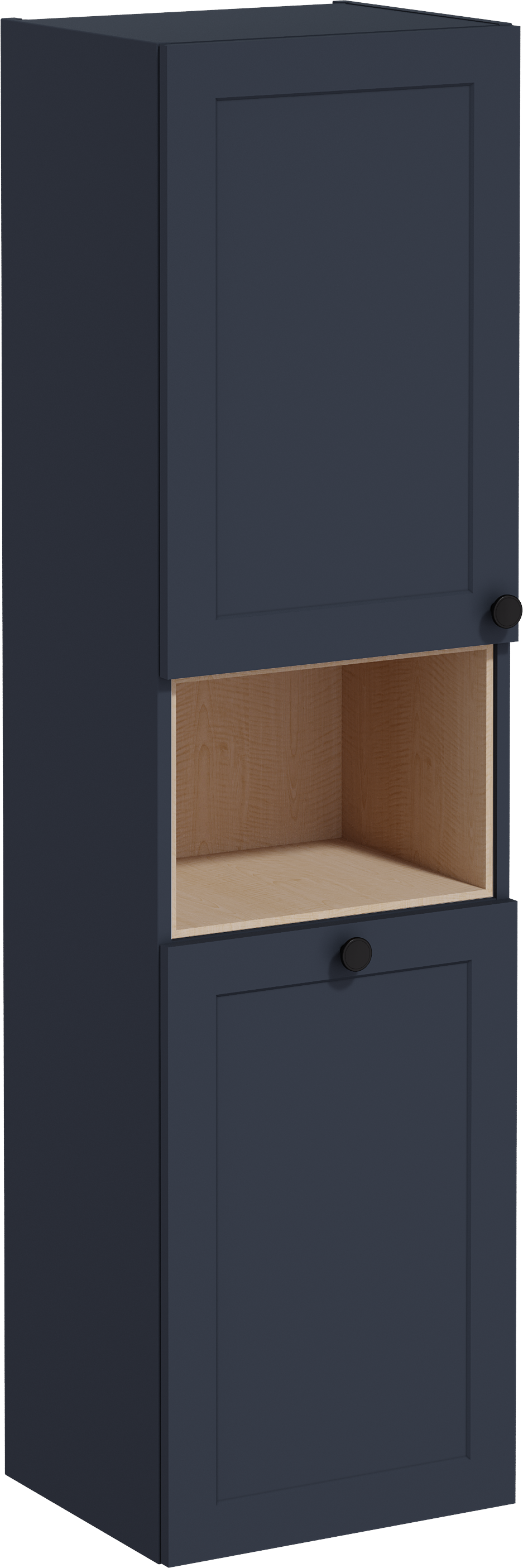 Шкаф-пенал VitrA Root Classic 40 L, с бельевой корзиной, темно-синий