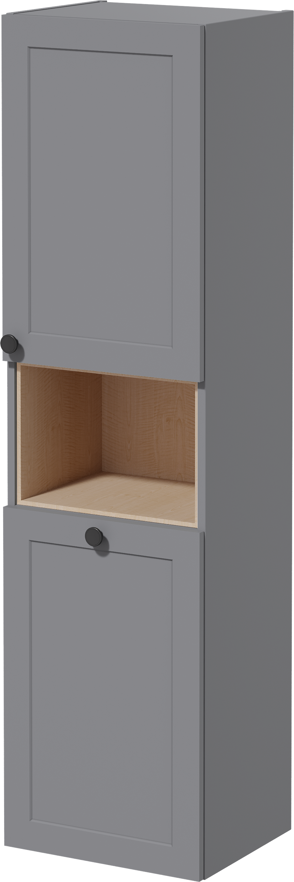 Шкаф-пенал VitrA Root Classic 40 R, с бельевой корзиной, серый