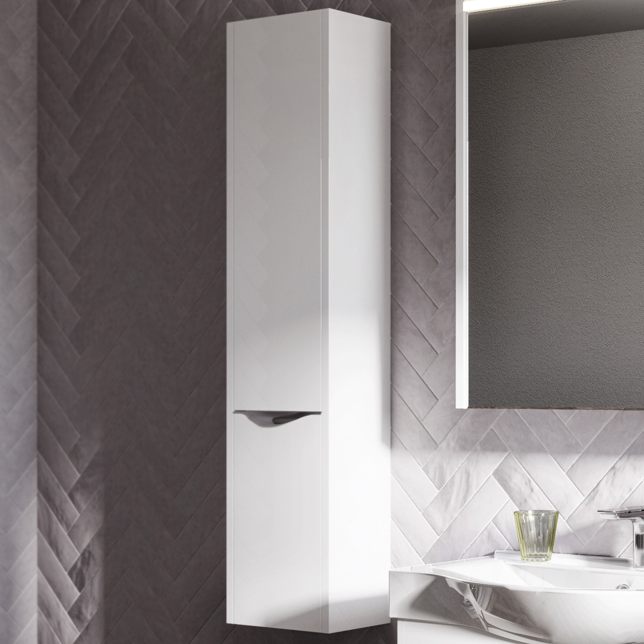 Шкаф-пенал для ванной STWORKI Хельсинки L