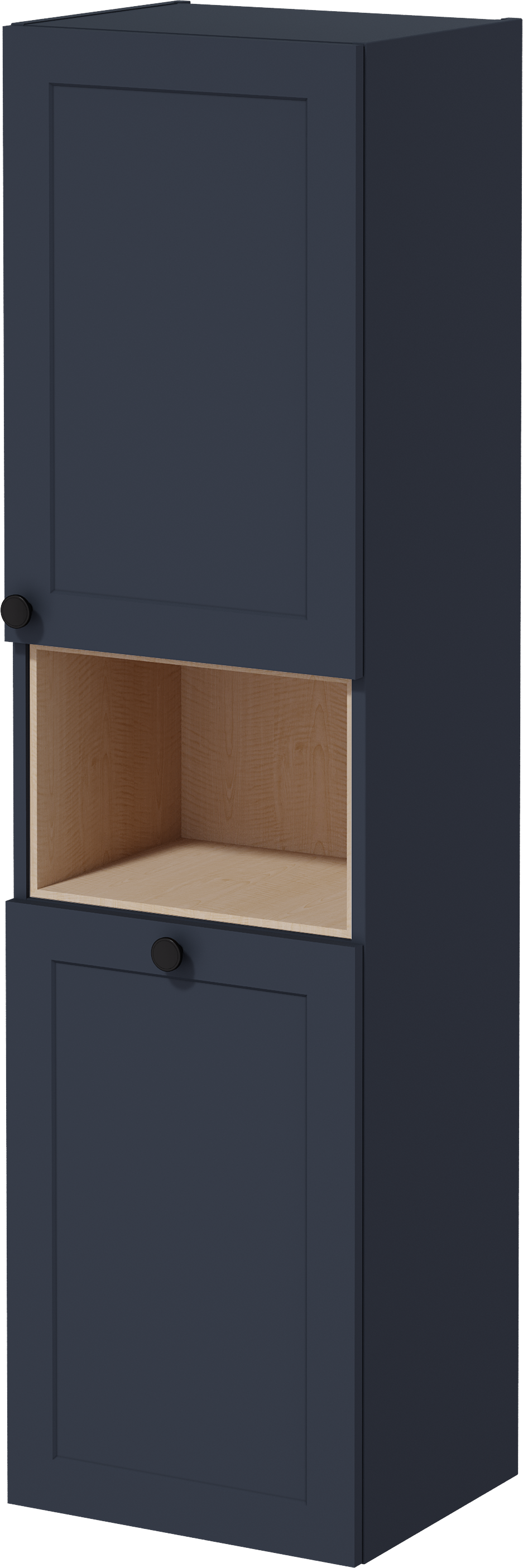 Шкаф-пенал VitrA Root Classic 40 R, с бельевой корзиной, темно-синий