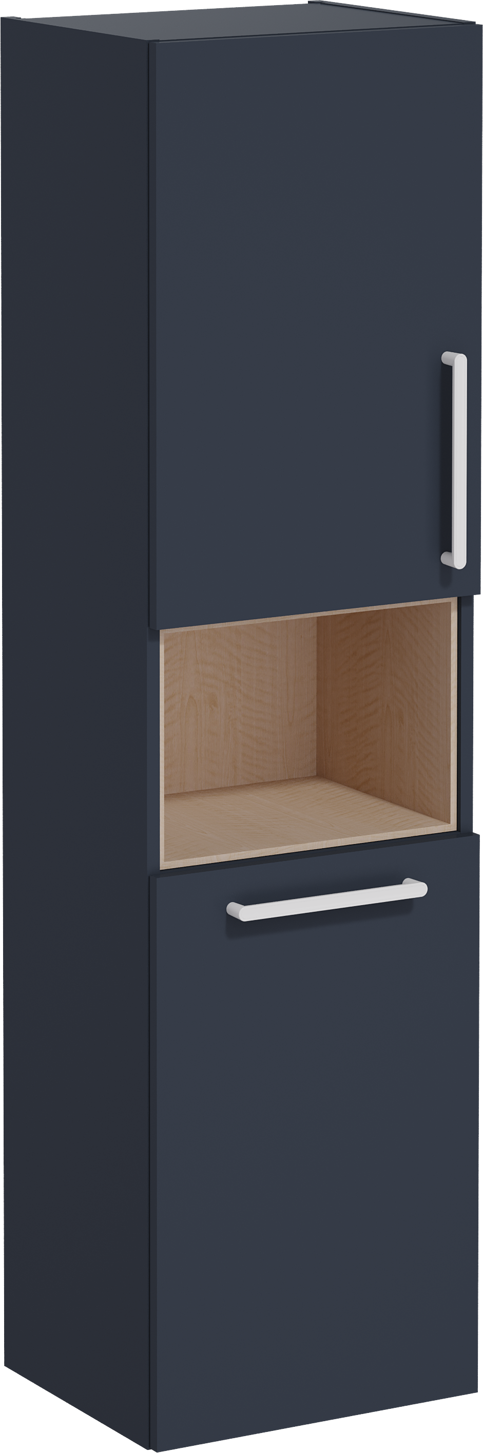 Шкаф-пенал VitrA Root Flat 40 L, с бельевой корзиной, темно-синий