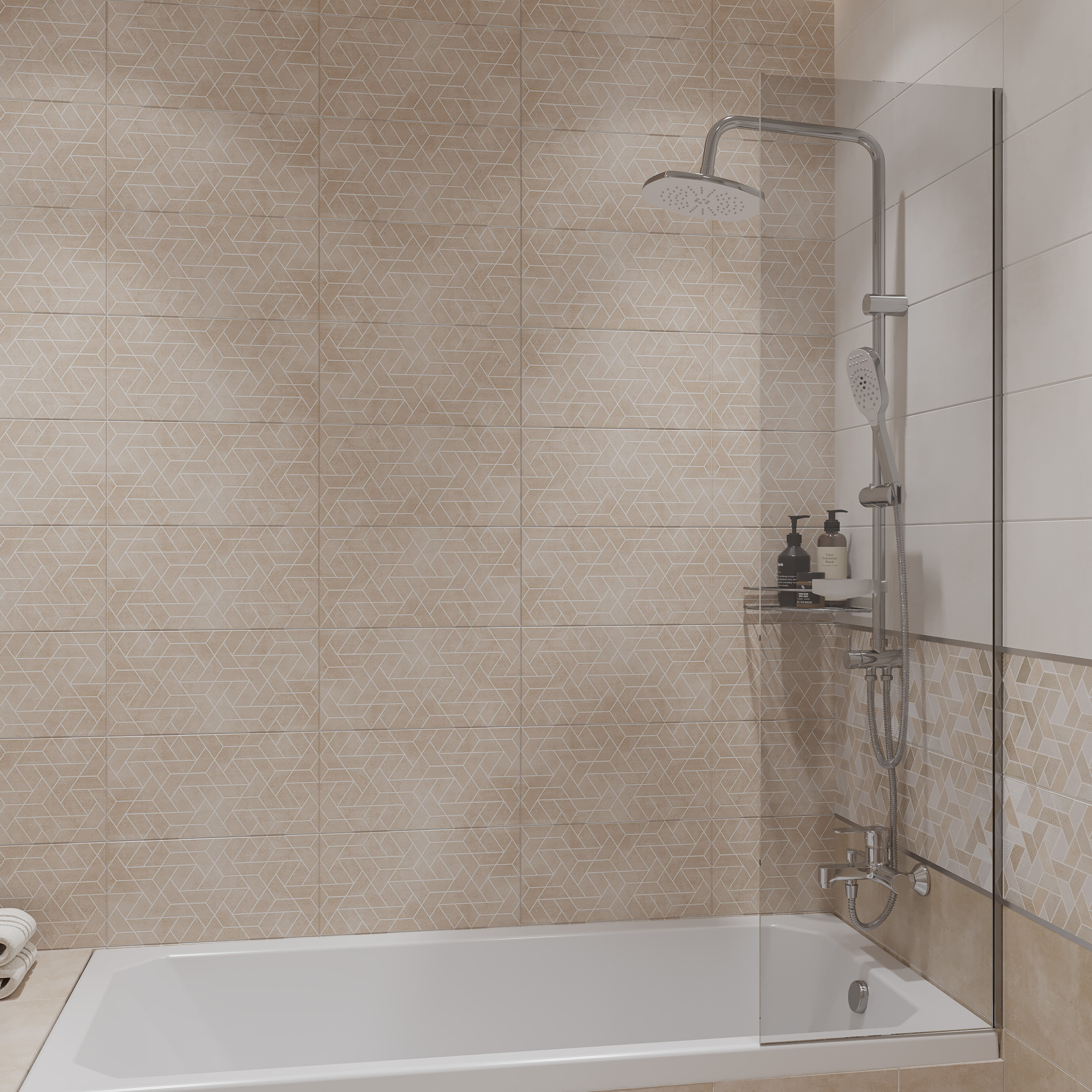 Шторка на ванну DIWO Ростов 4GW014 неподвижная, 40x150, хром купить в Тамбове