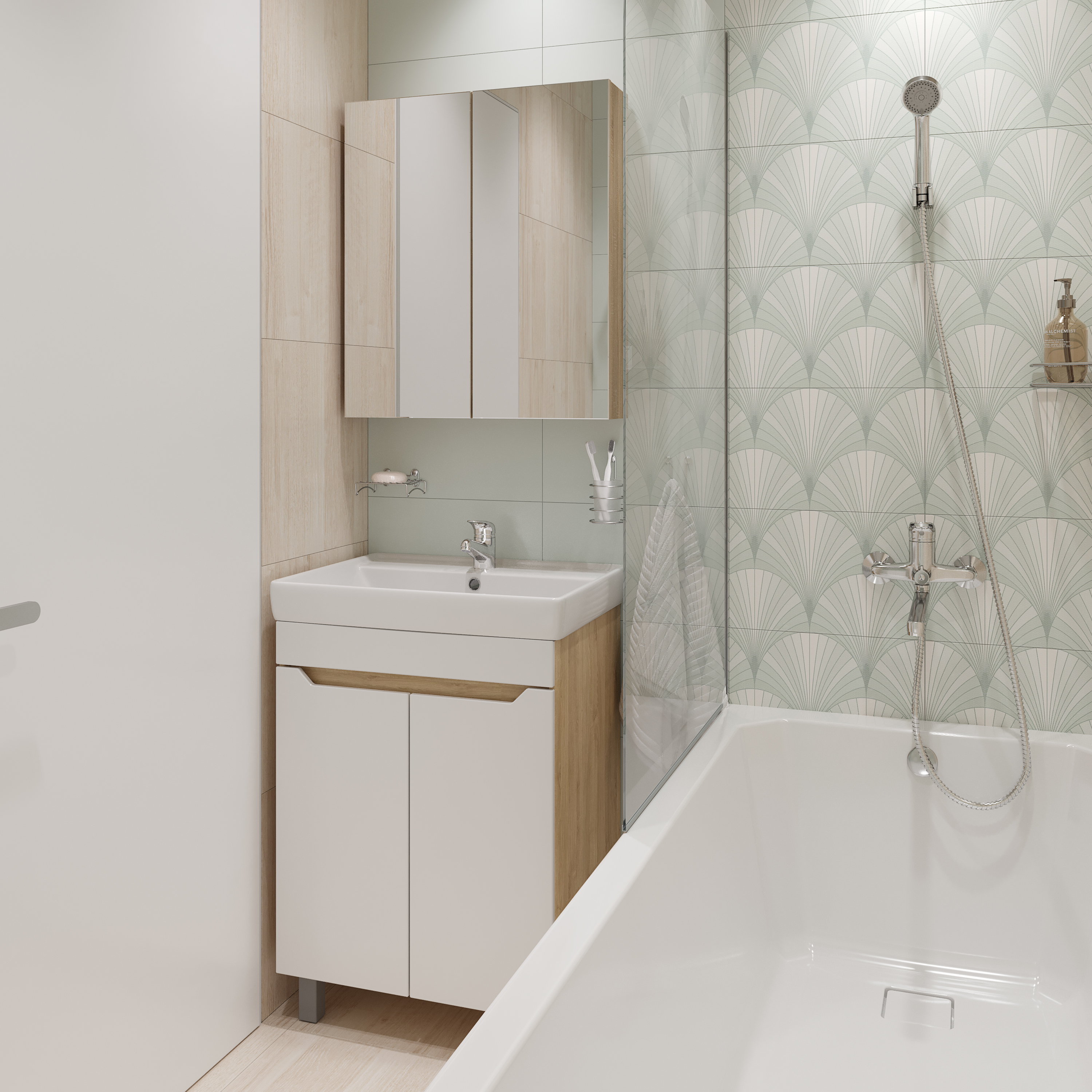 Шторка на ванну DIWO Кострома KS02-080TCR распашная, 80х135 купить в Тамбове