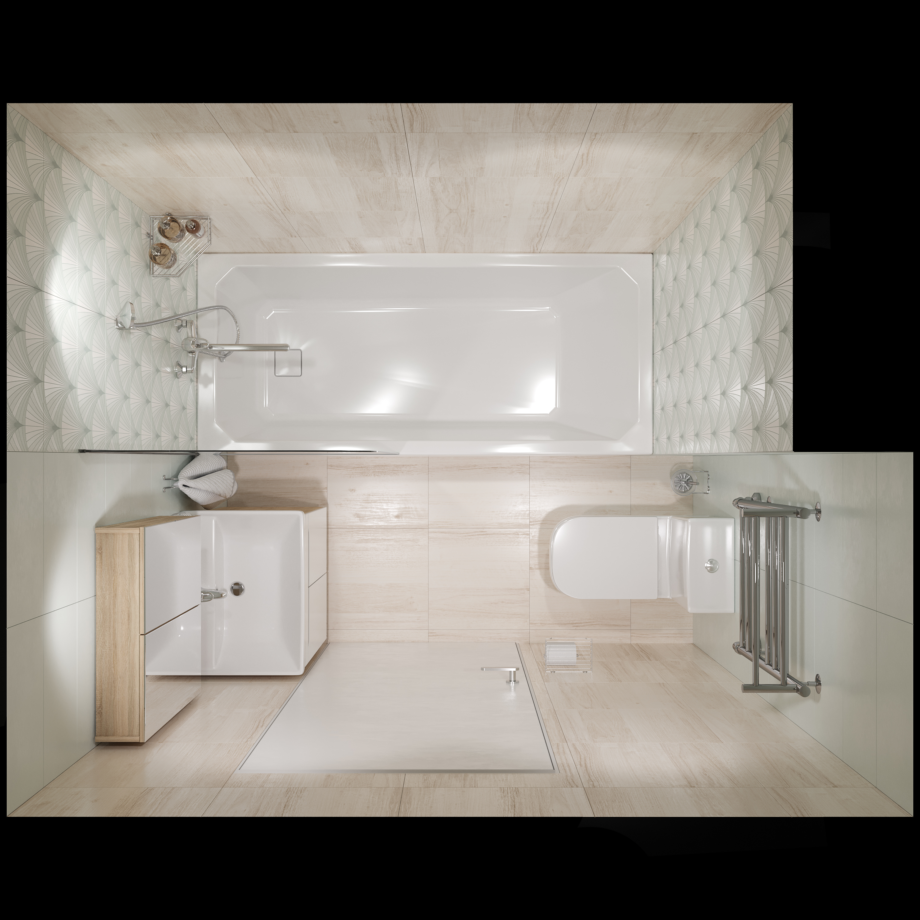 Шторка на ванну DIWO Кострома KS02-080TCR распашная, 80х135 купить в Тамбове