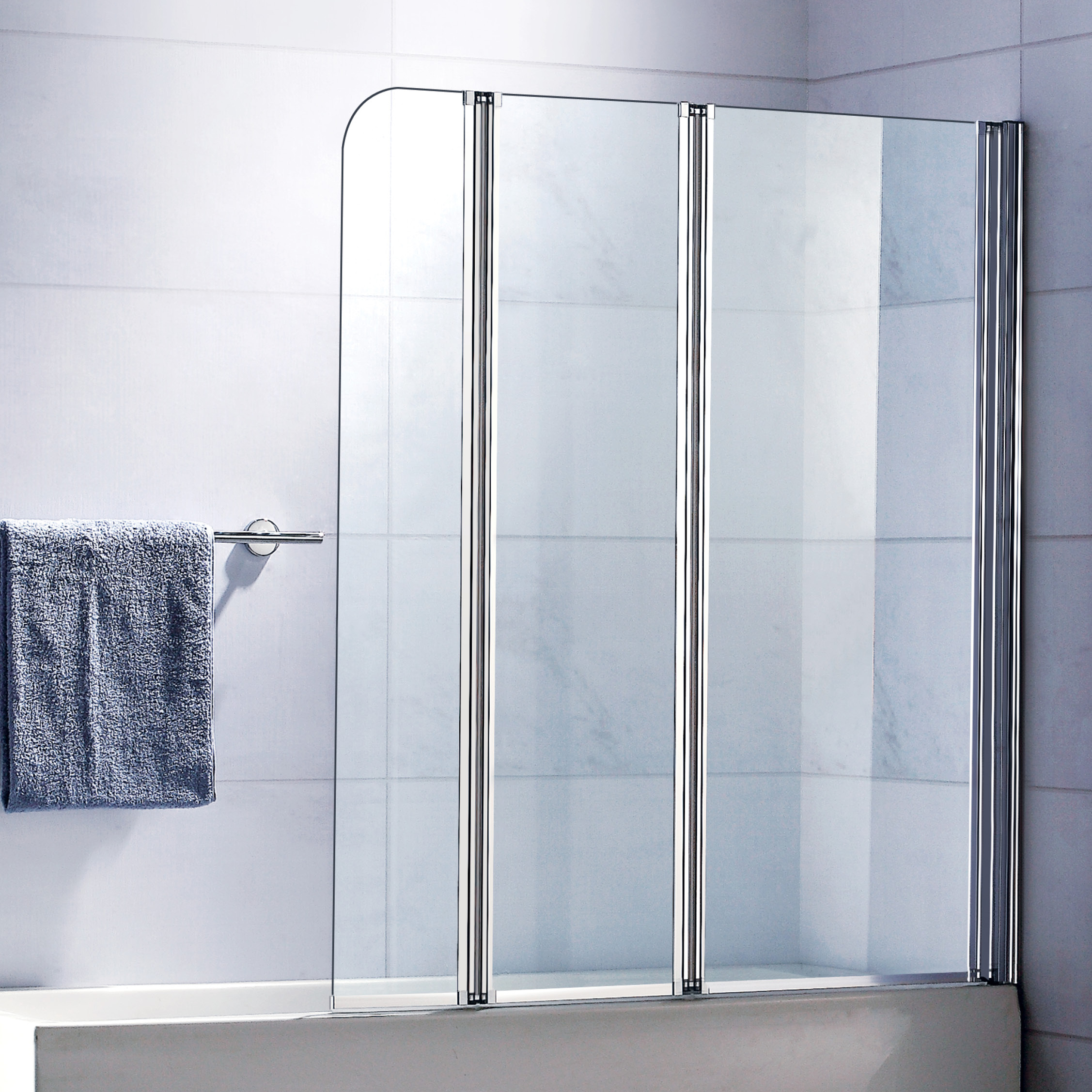 Шторка на ванну Koller Pool Aqua Line 107х140, стекло прозрачное