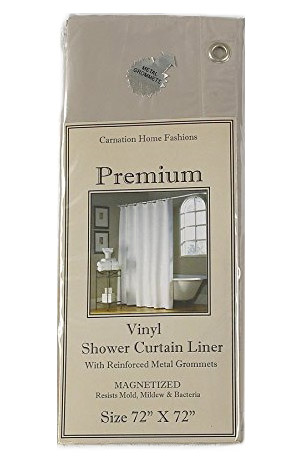 Штора для ванной Carnation Home Fashions Premium 4 Gauge Linen защитная 870₽